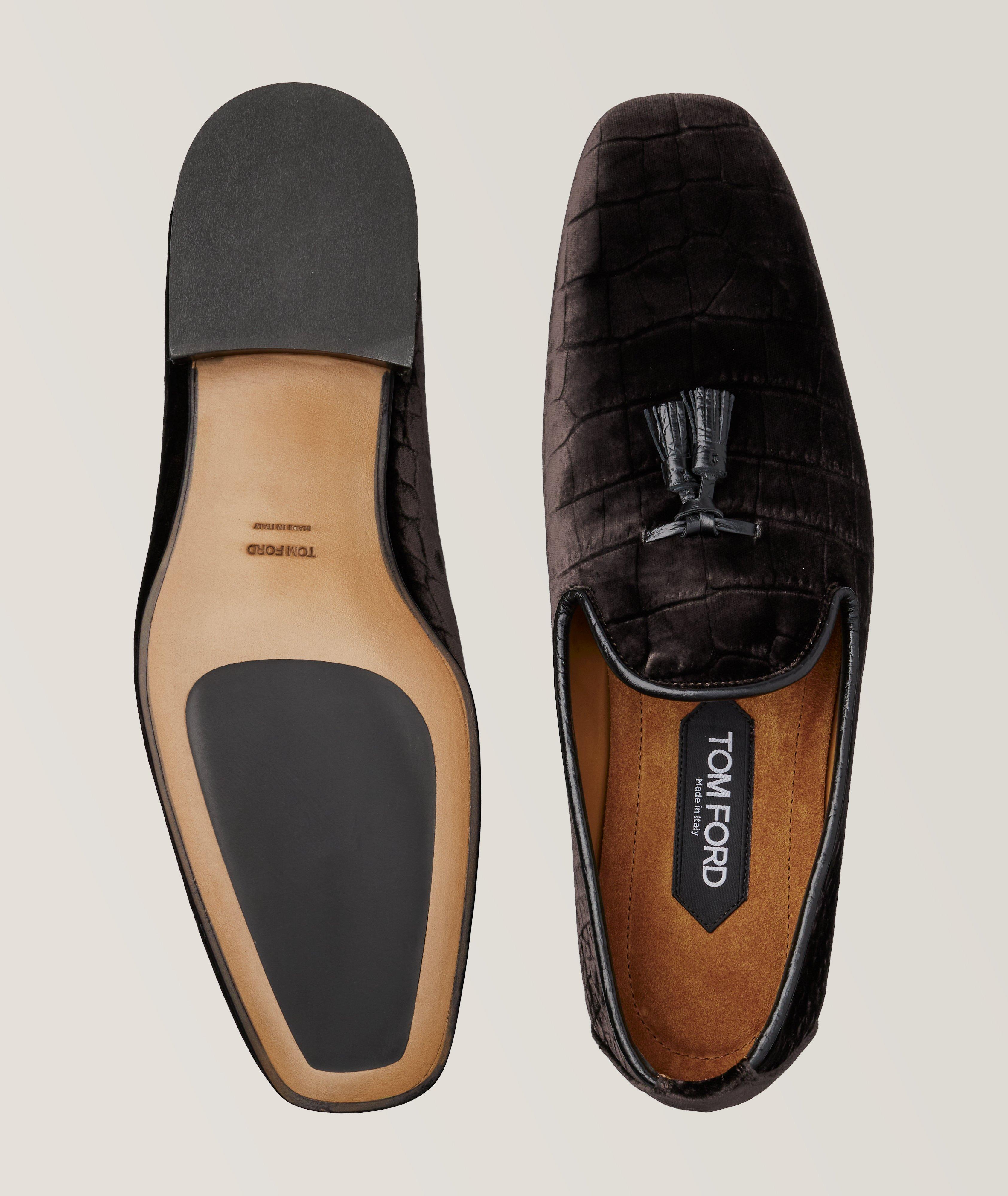 Tom ford hot sale alligator loafers