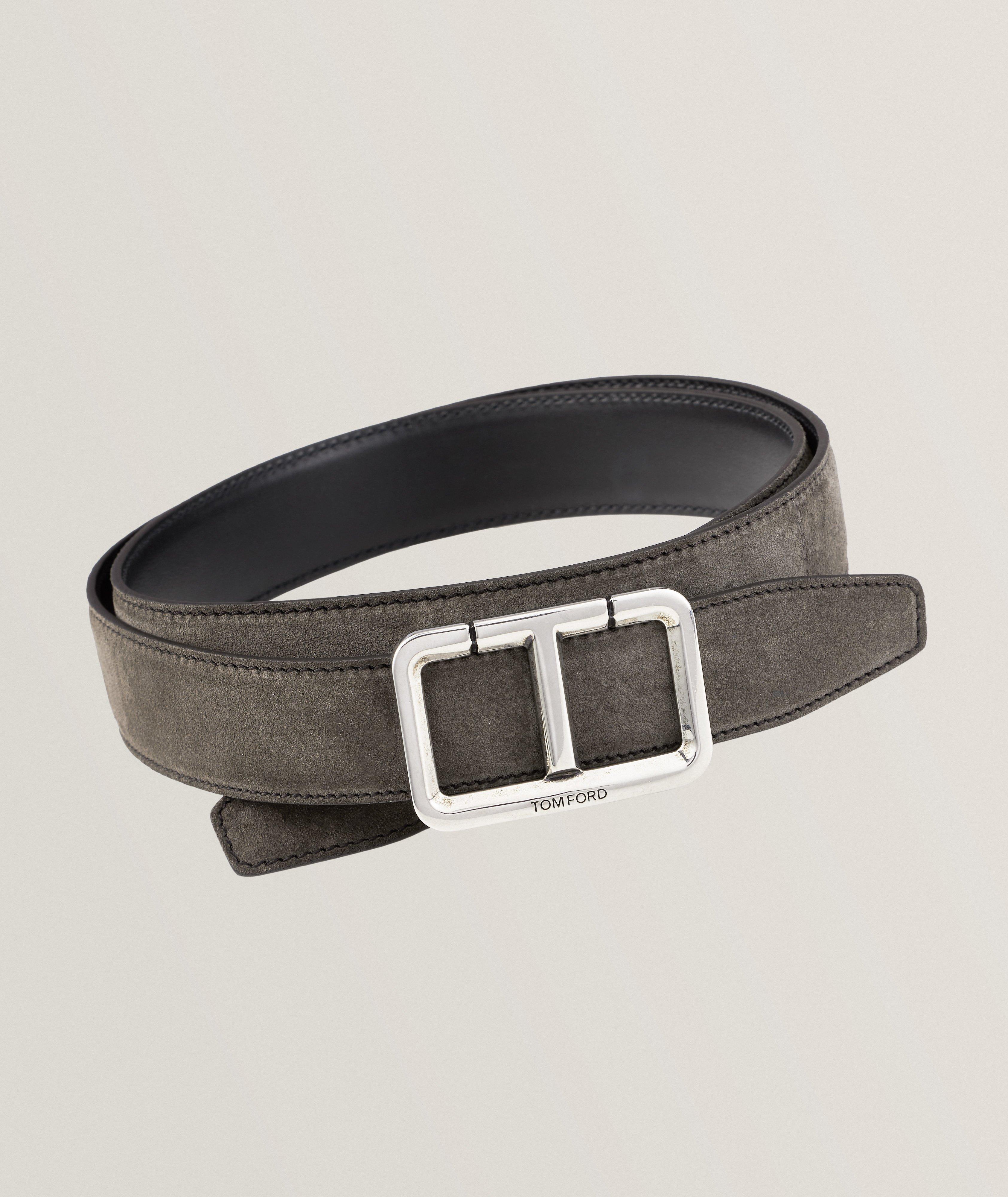 Ceinture en suède à boucle en T image 0