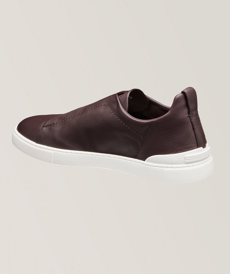 Triple Stitch Cashmere Leather Sneakers image 1