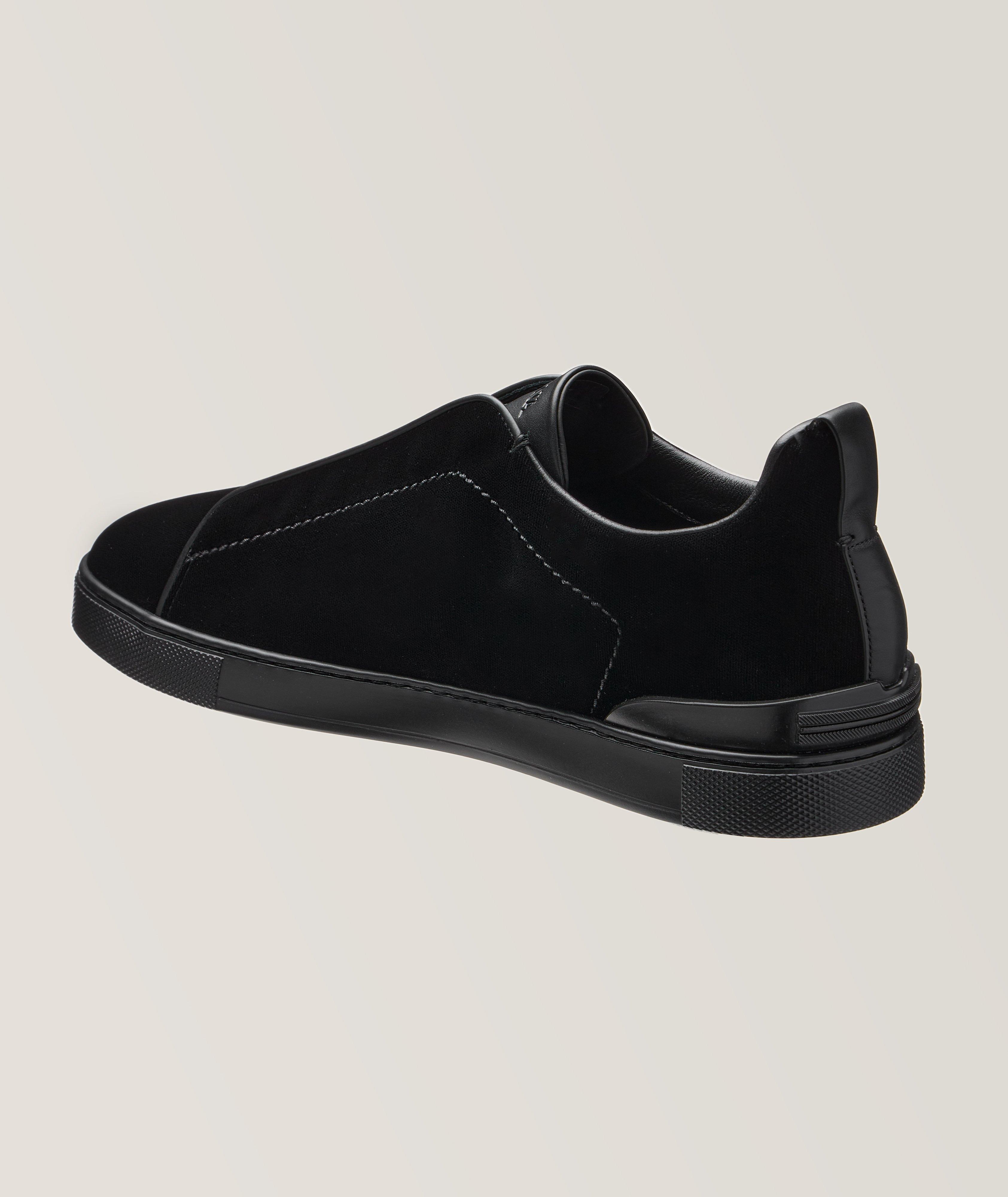 Triple Stitch Tonal Velvet Formal Sneakers image 1