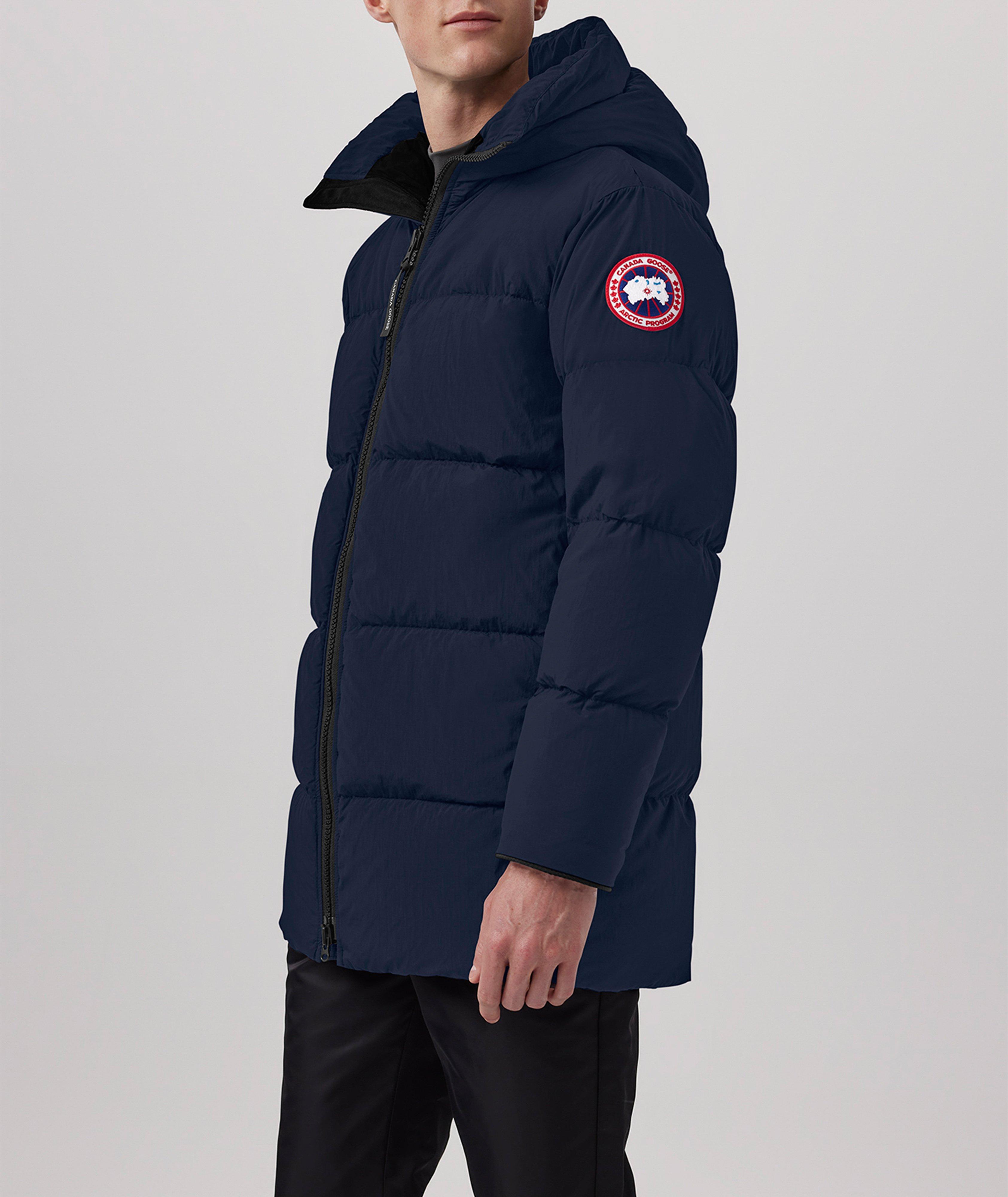 Hooded Puffer Jacket Mens  Navy Blue Lightweight Coat In Canada
