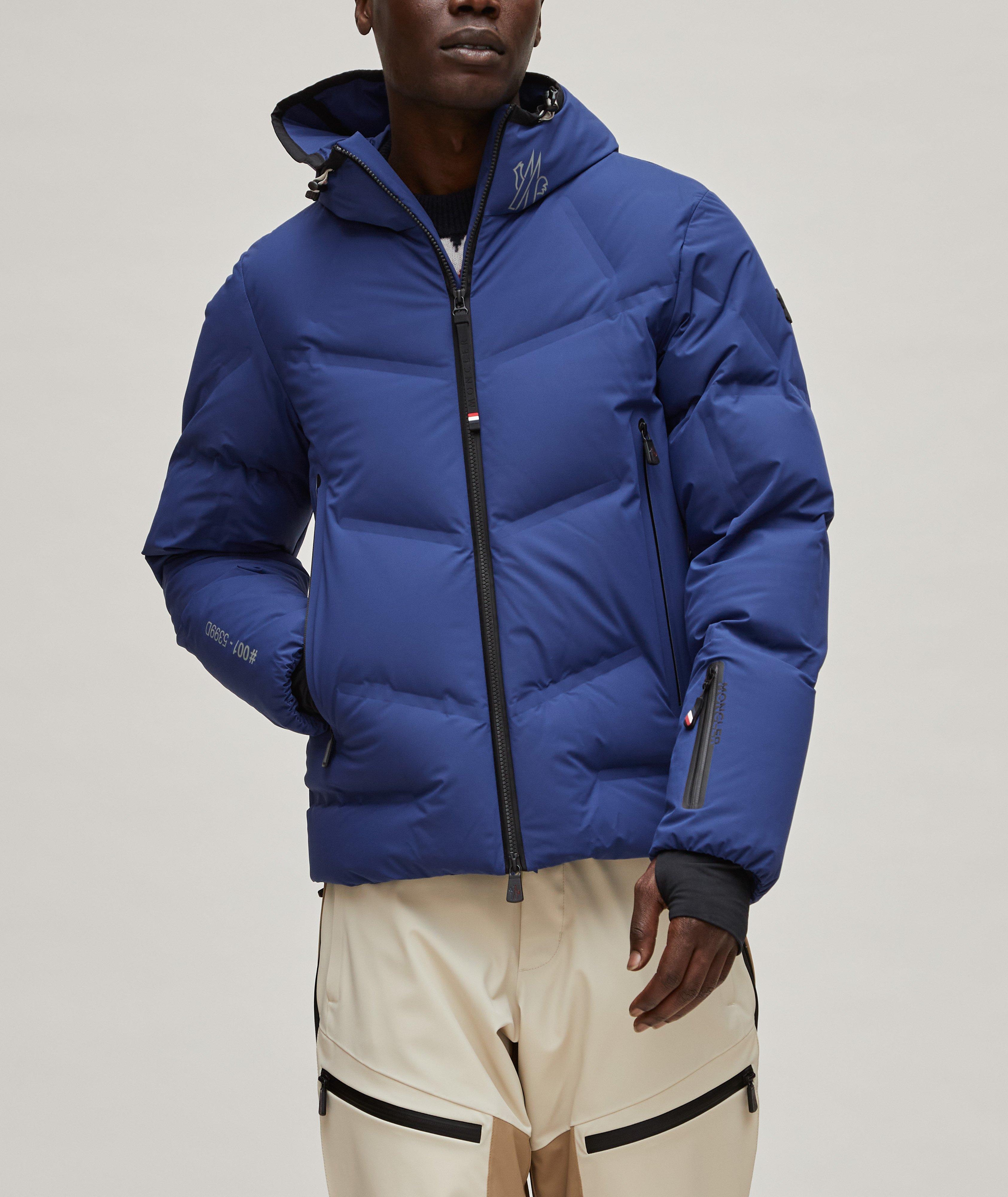 Blue Montgetech quilted down ski jacket, Moncler Grenoble