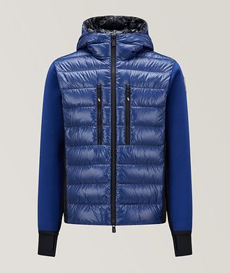 Moncler Grenoble Tricot Mixed Media Quilted Coat