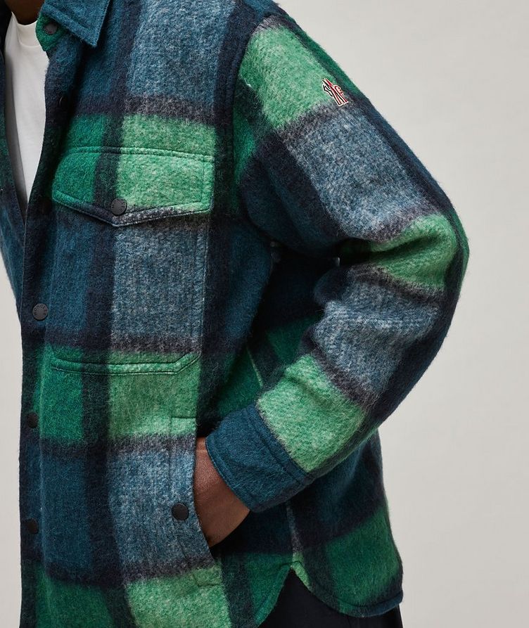 Waier Checkered Brushed Wool-Blend Shacket image 3