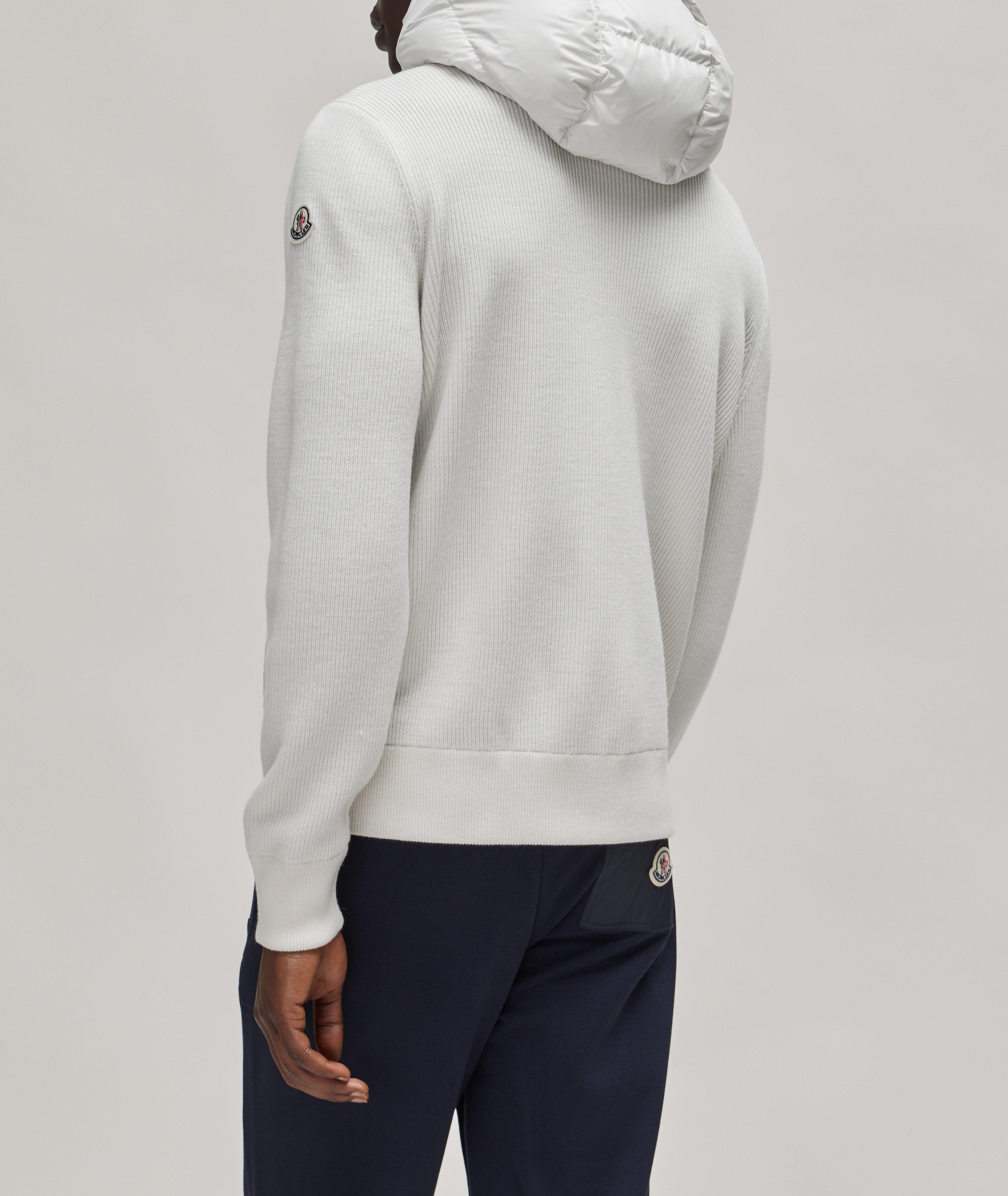 Moncler knitted hotsell sleeve jacket