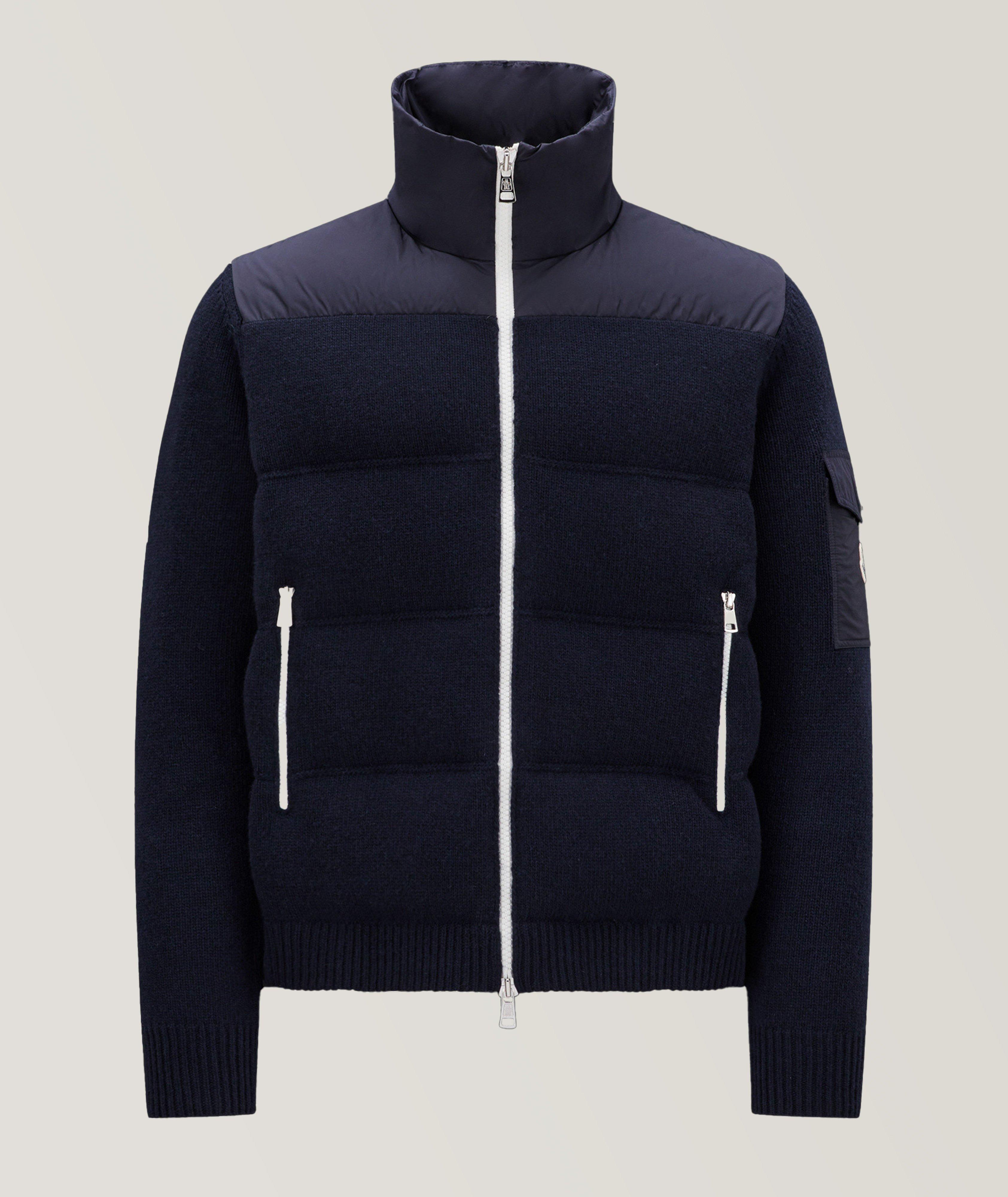 Moncler Tricot Padded Wool Cardigan, Sweaters & Knits