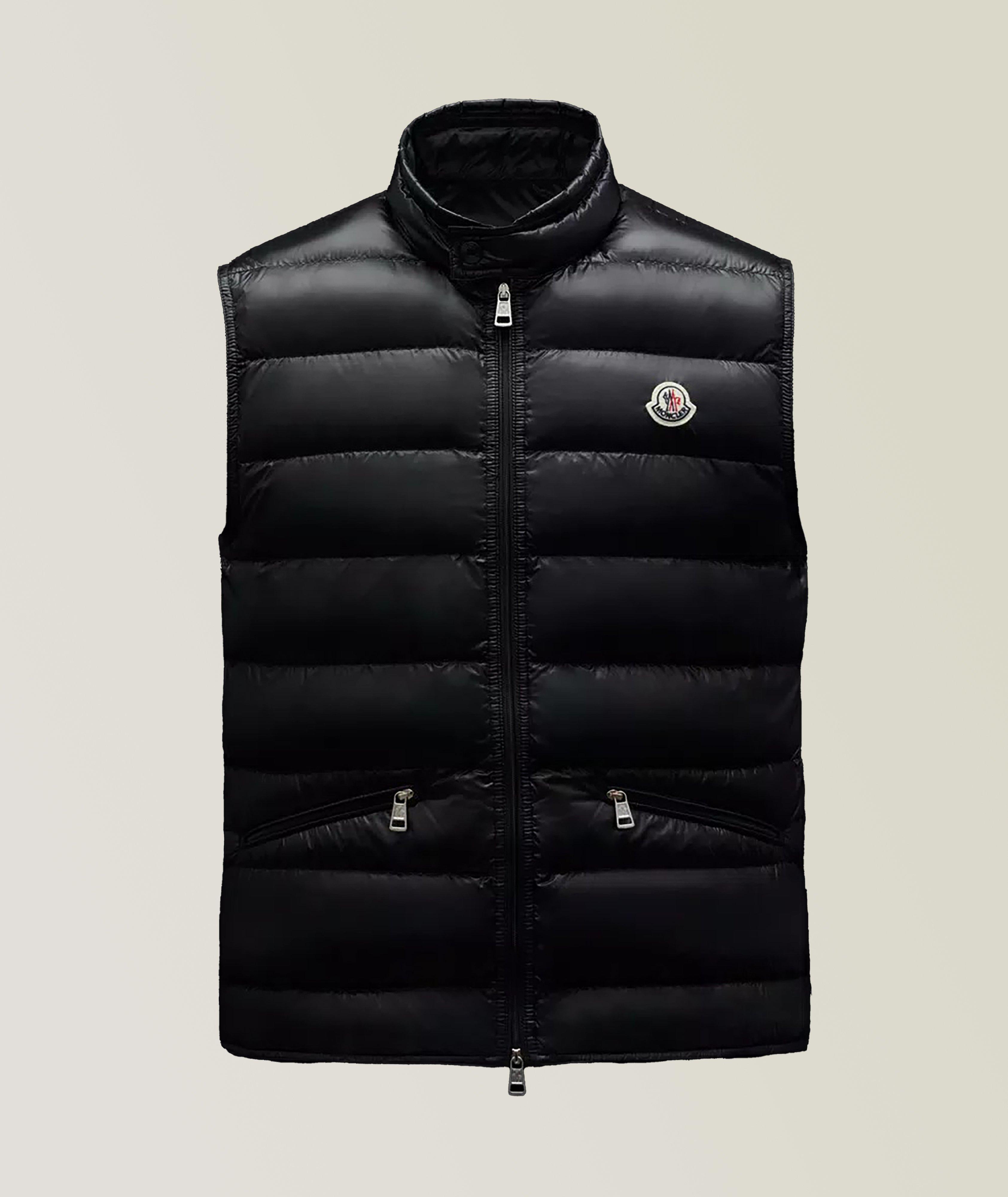 Moncler mixed media shop puffer vest jacket