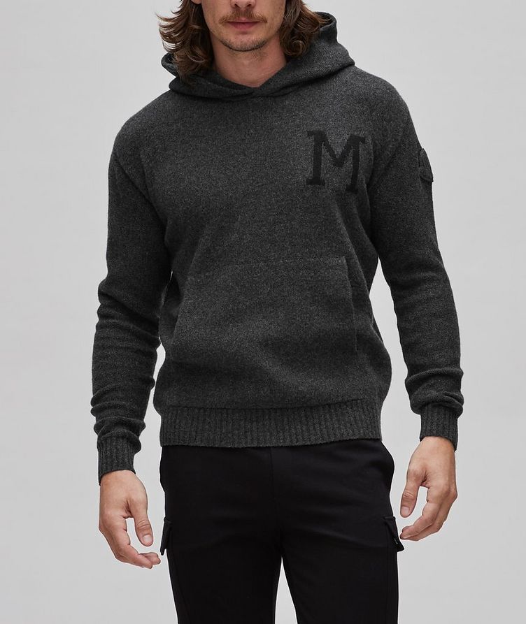 Mélange Knitted Virgin Wool-Cashmere Hooded Sweater  image 1