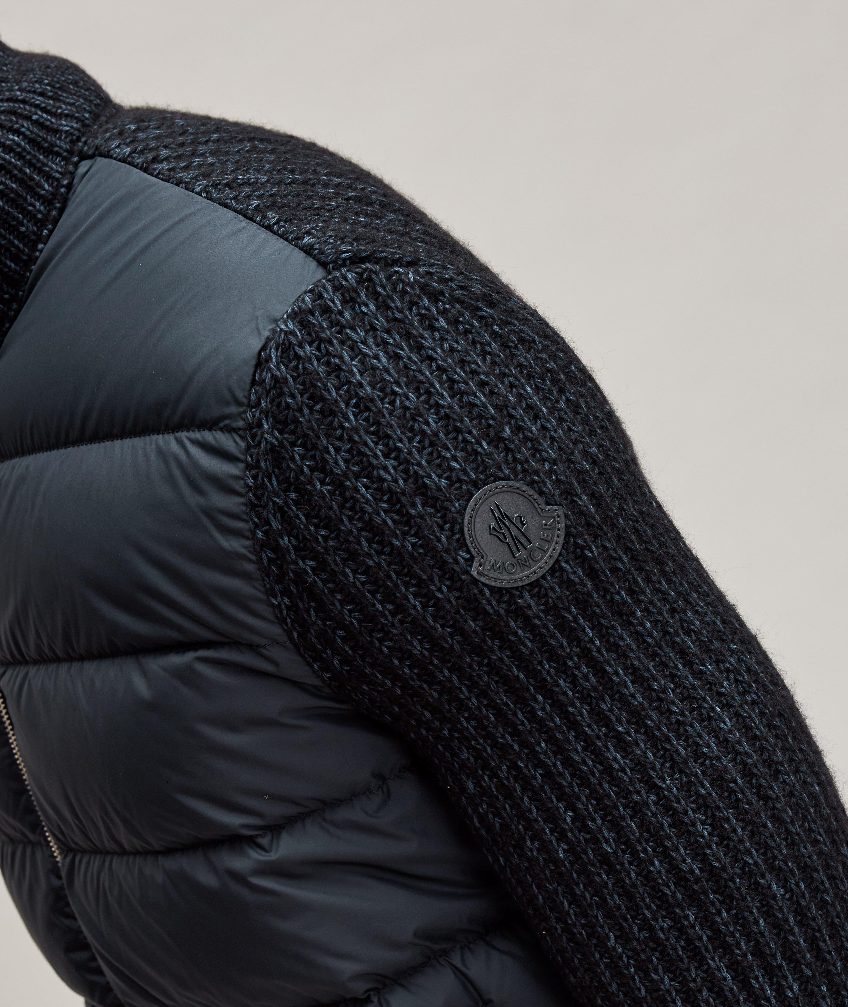 Moncler black knit & cheap down jacket