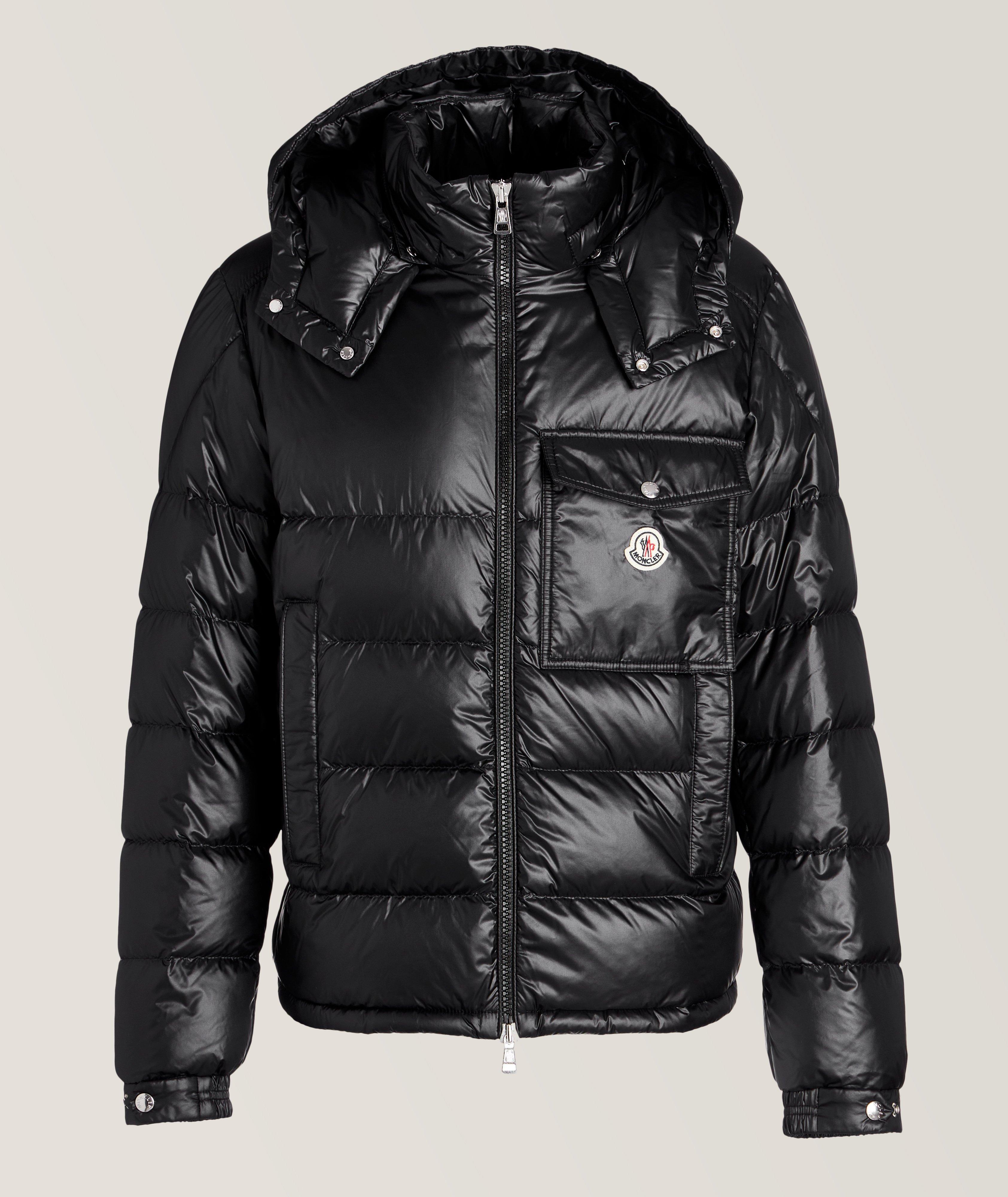 Moncler Wollaston Short Down Jacket in Black | Men's Size Small