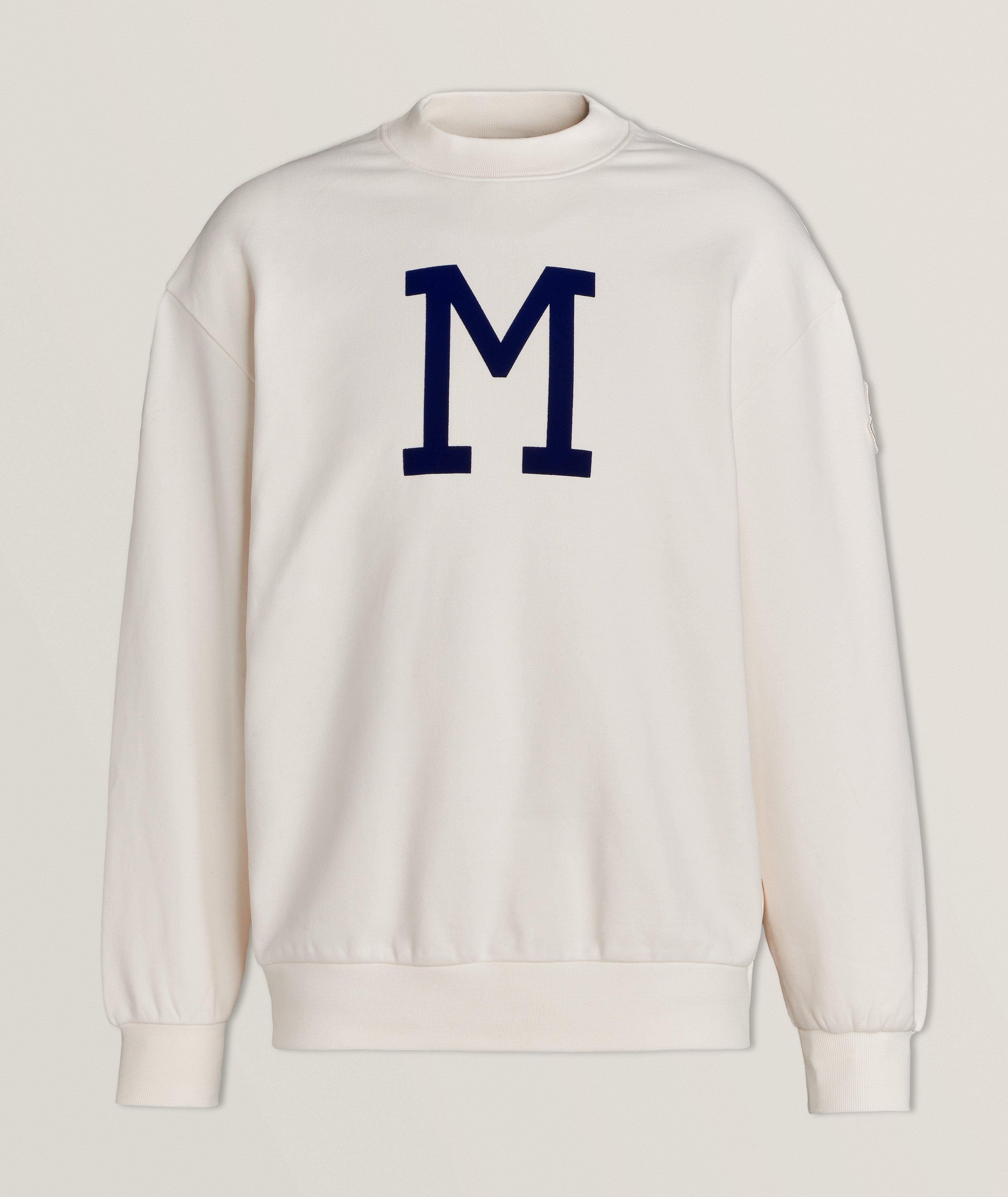 Pull en coton avec logo en velours image 0