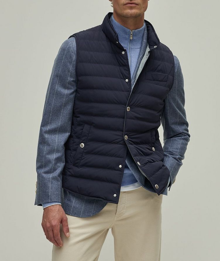 Quilted Technical Fabric Down Vest image 1