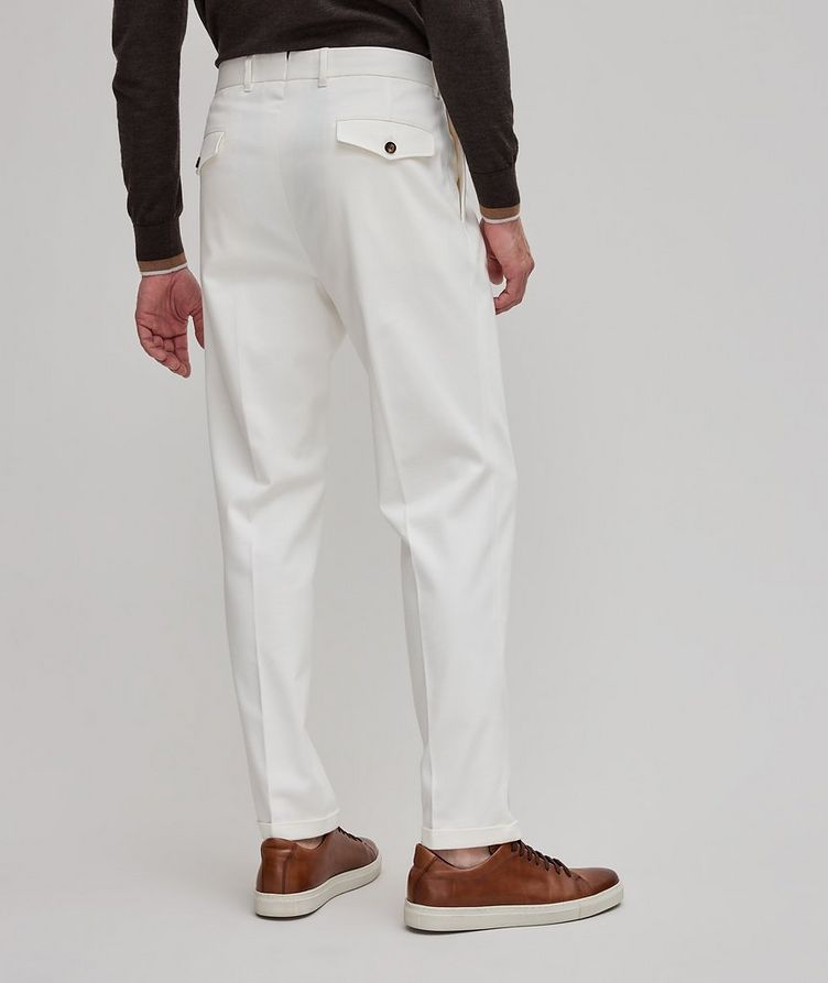 Pantalon en coton extensible à plis image 2
