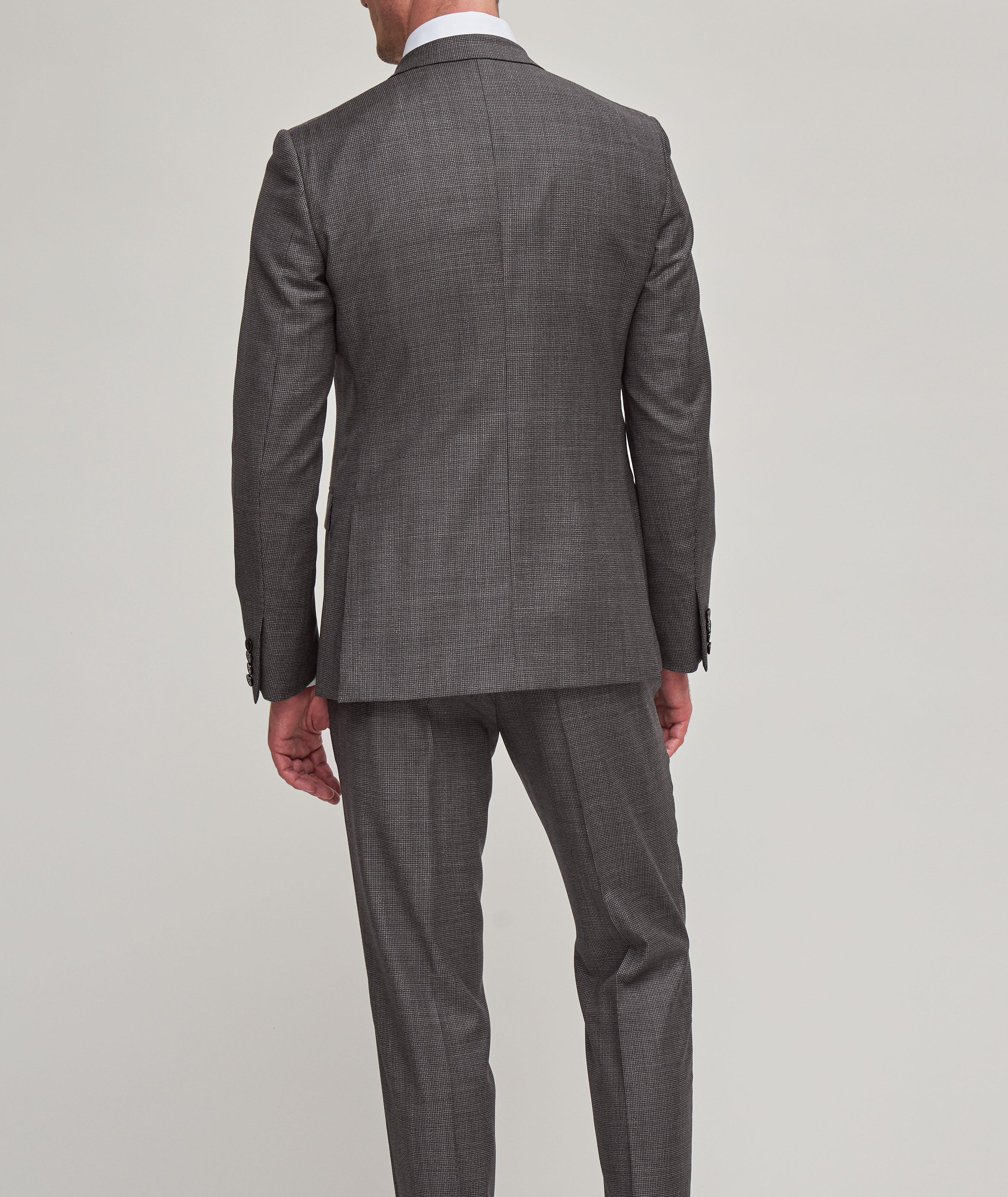 Fitted Multiseason Miniature Houndstooth Pattern Suit image 2