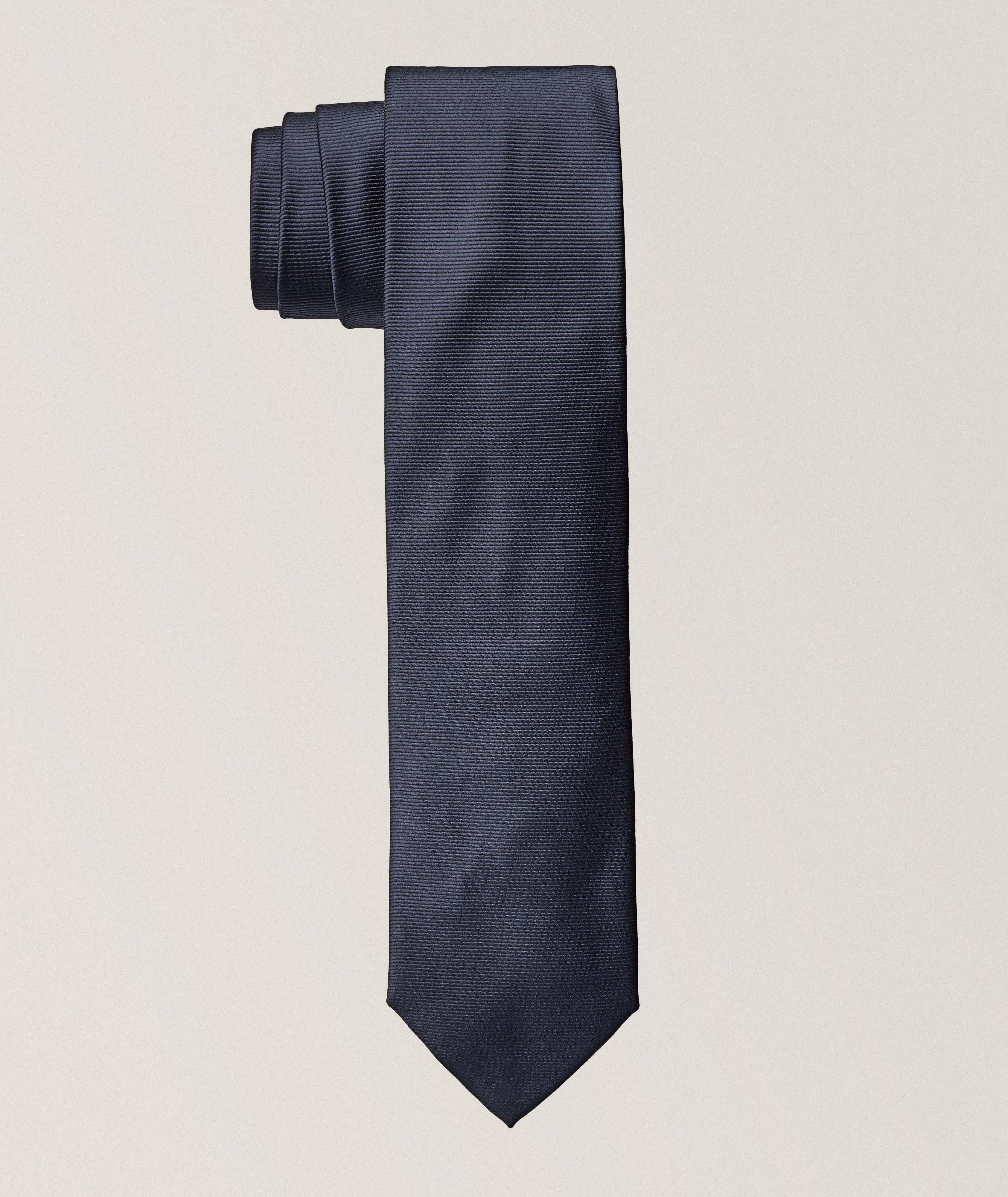 Zegna Micro Textured Silk Tie