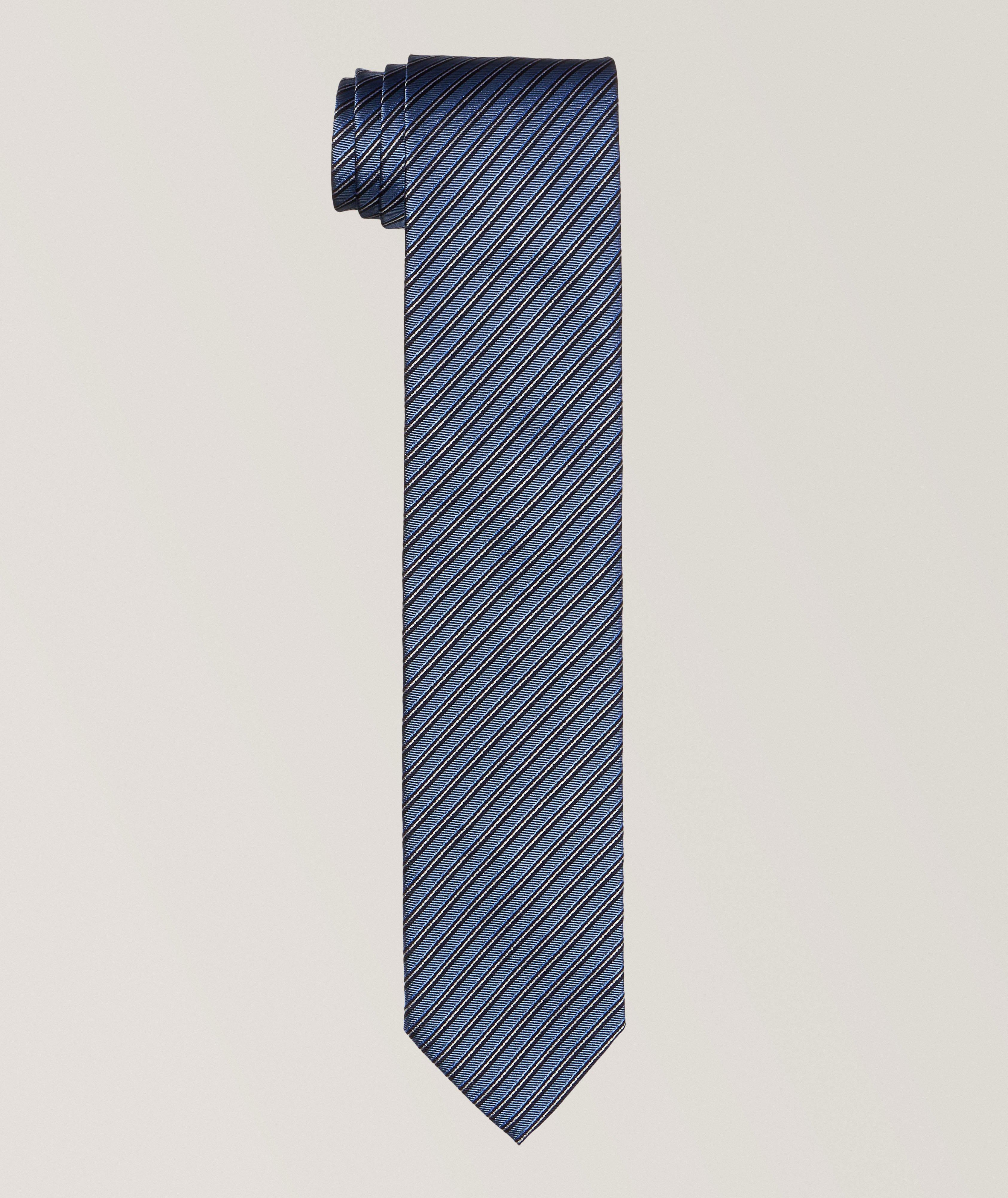 Brera Striped Silk Tie image 0