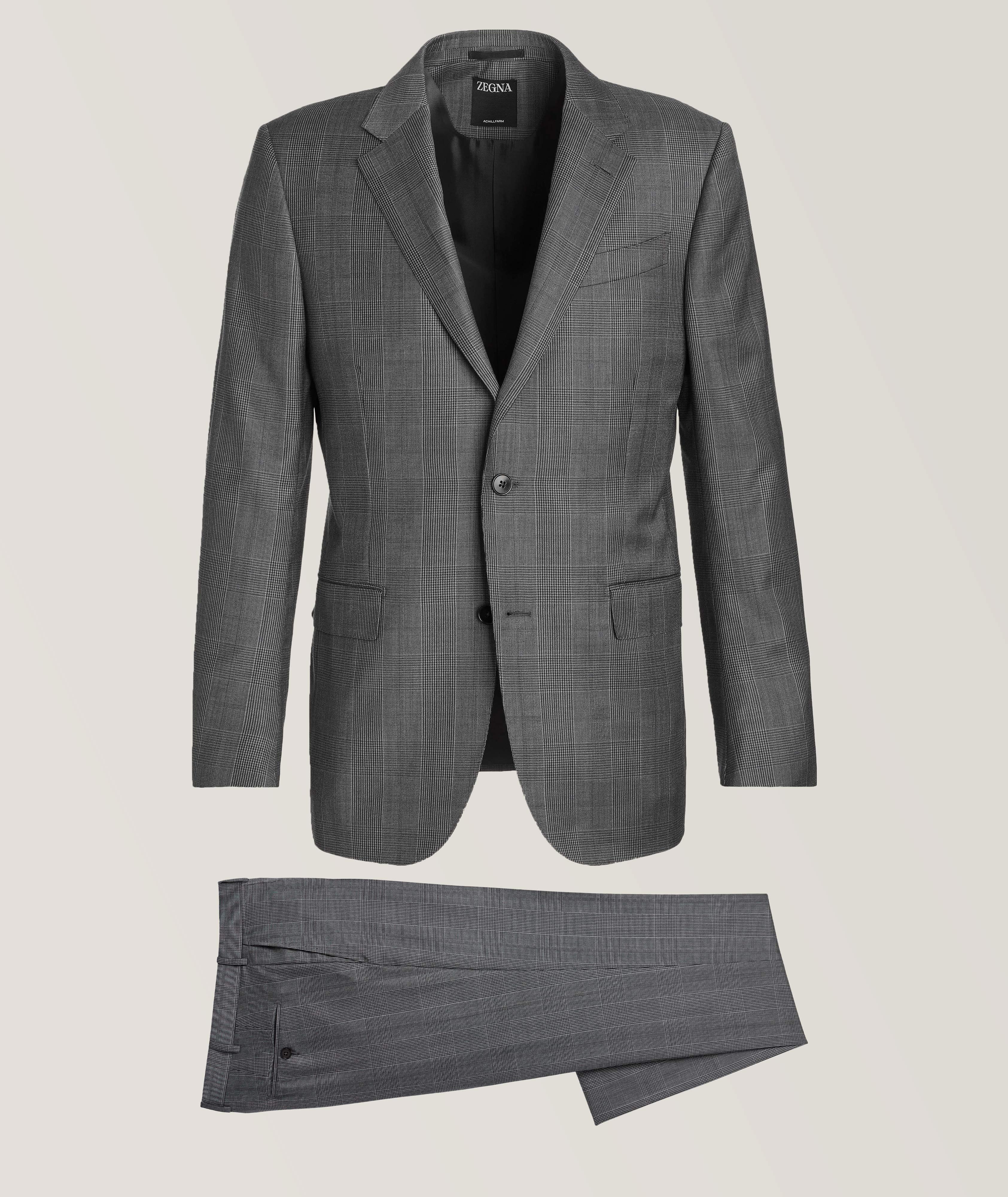 Sartorial AchillFarm Large Glen Plaid Wool-Silk Suit image 0