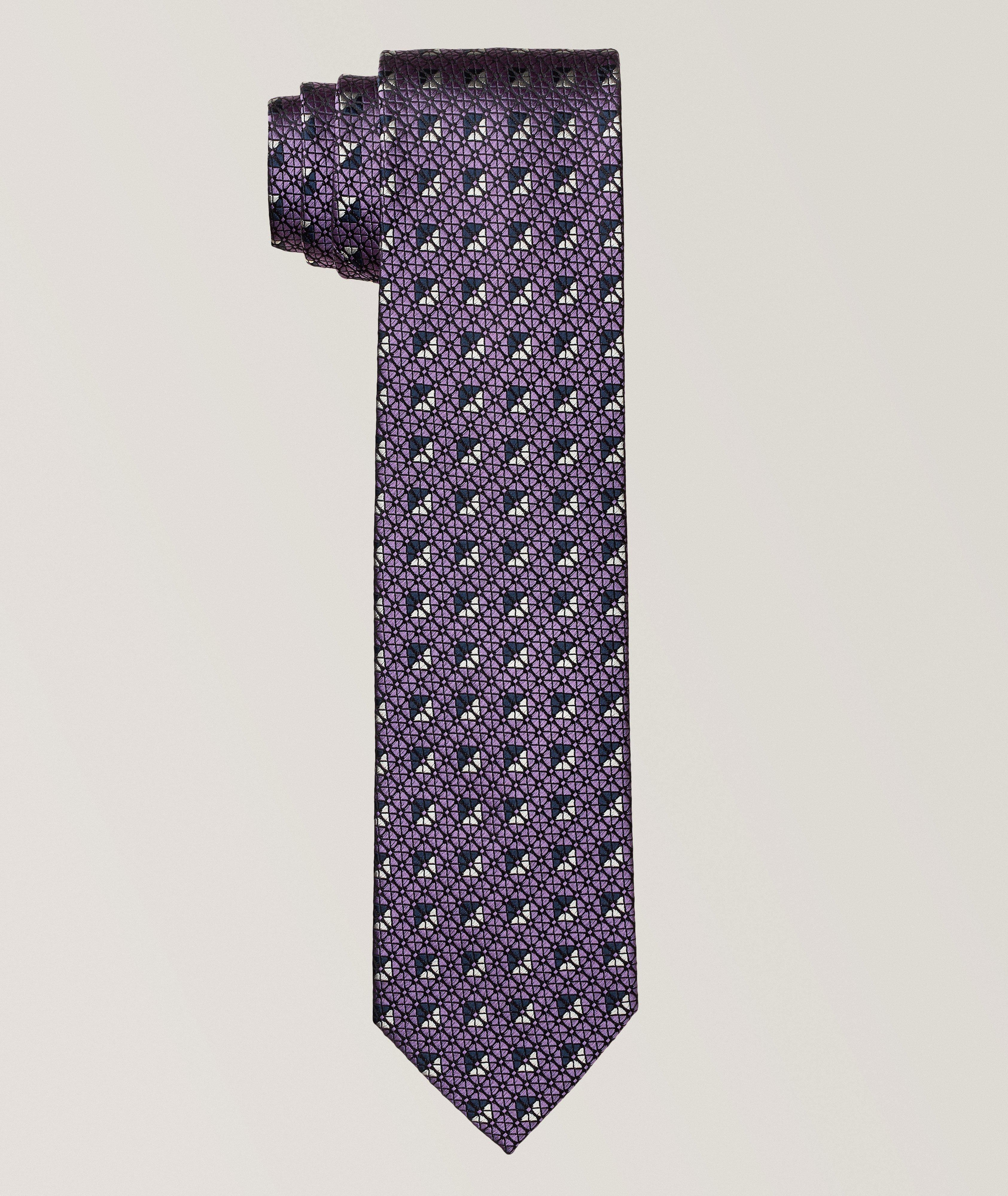 Geometric Silk Tie image 0