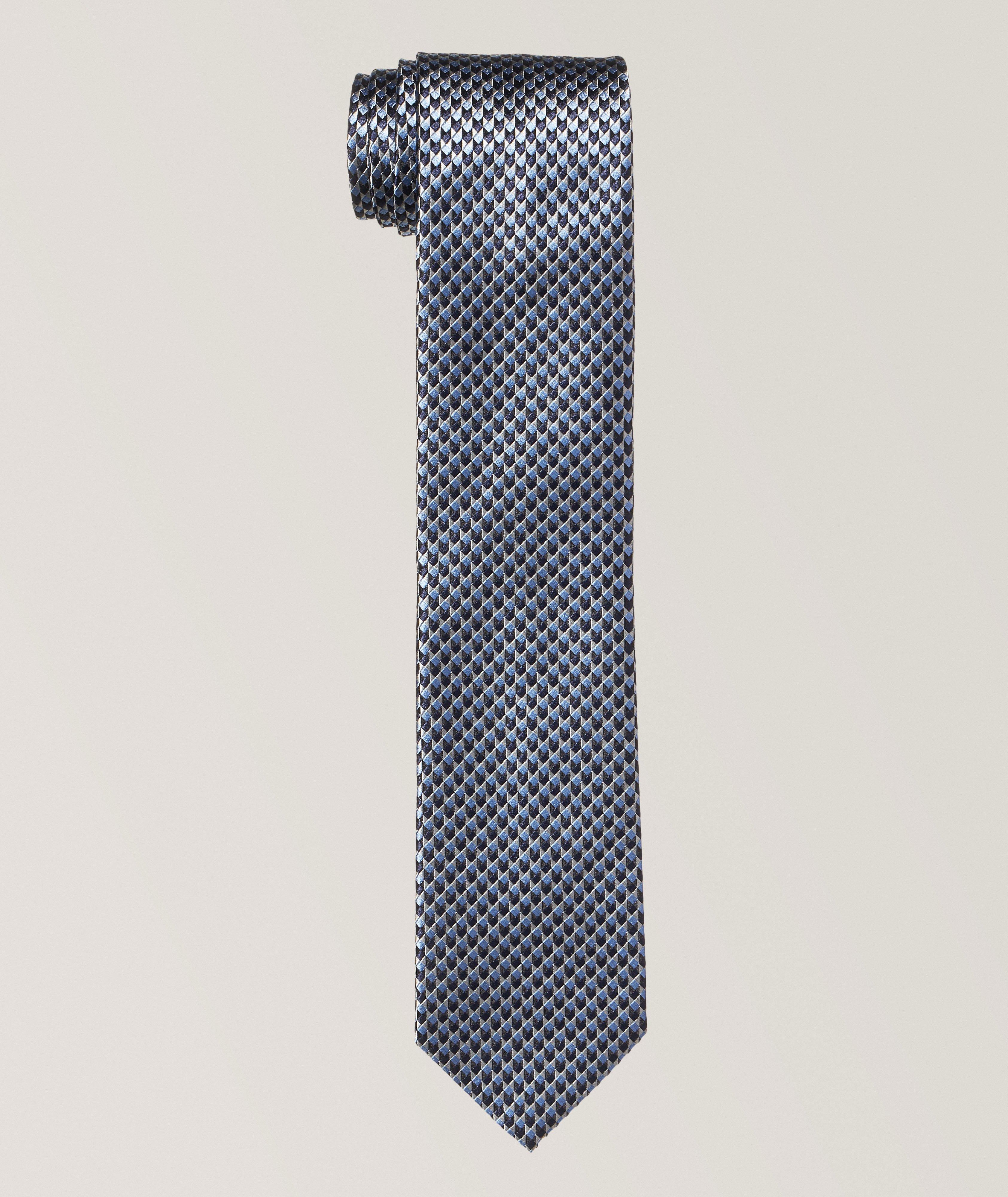 Cravate à motif géométrique image 0
