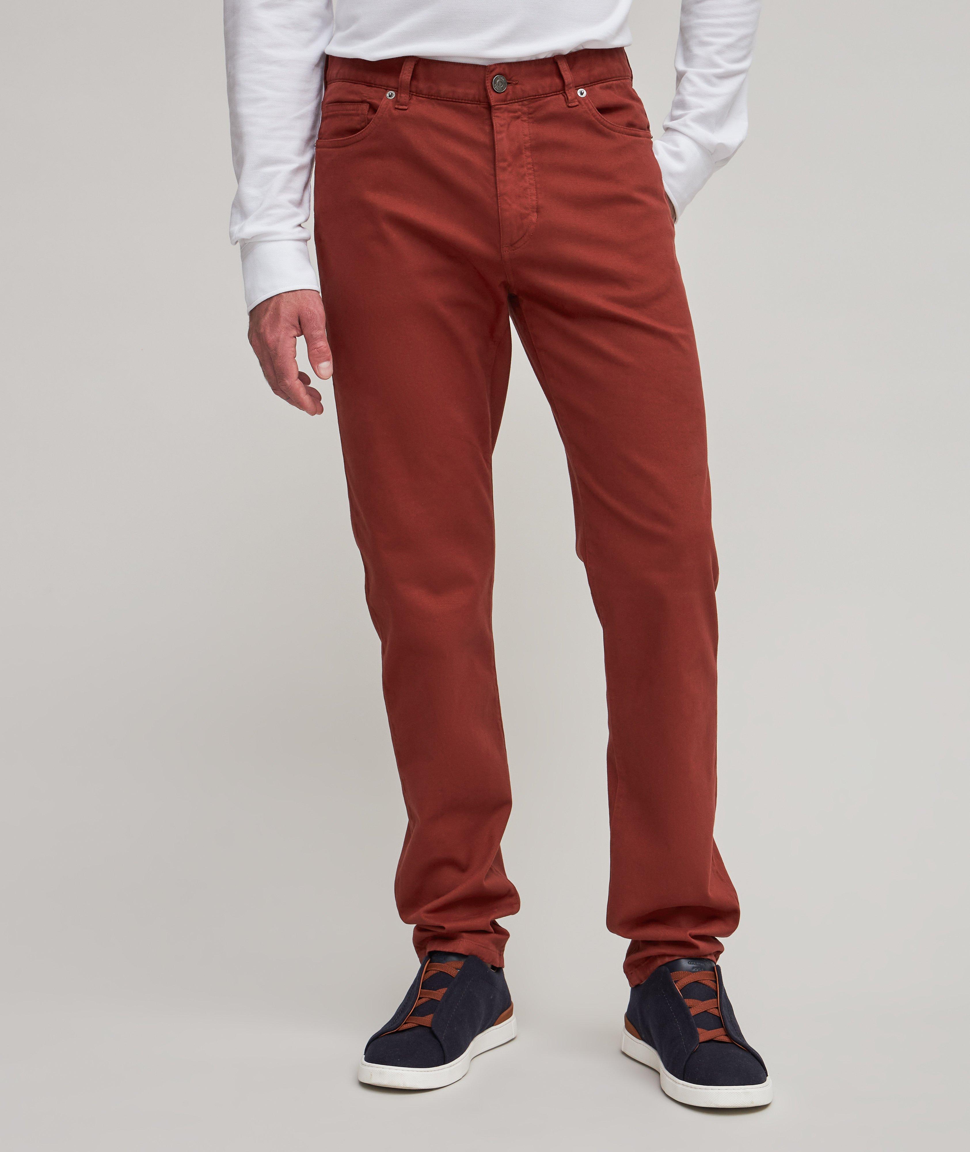 Zegna City Stretch-Cotton Gabardine Five-Pocket Pants | Pants