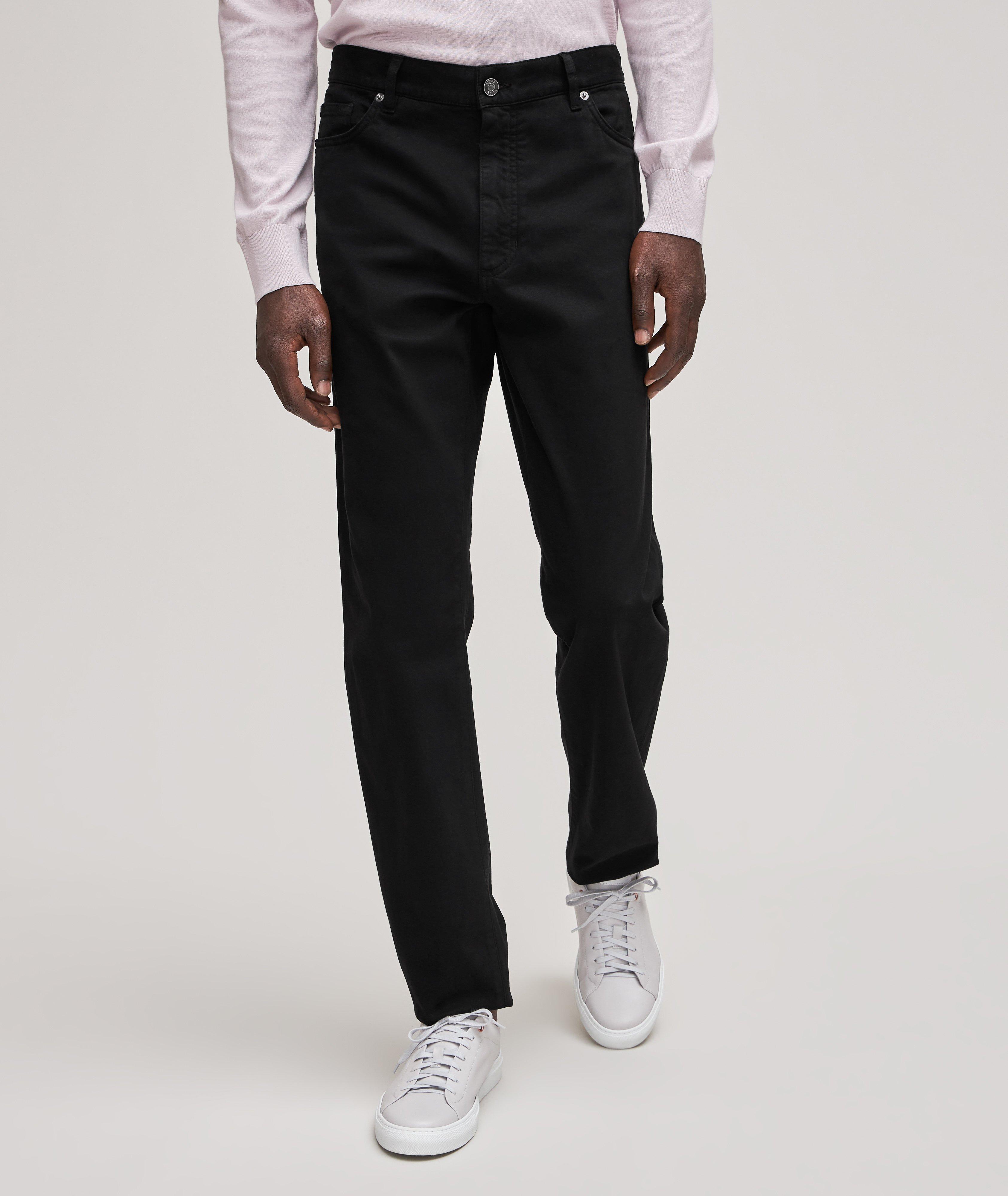 Zegna Stretch-Cotton Gabardine City Jeans, Pants