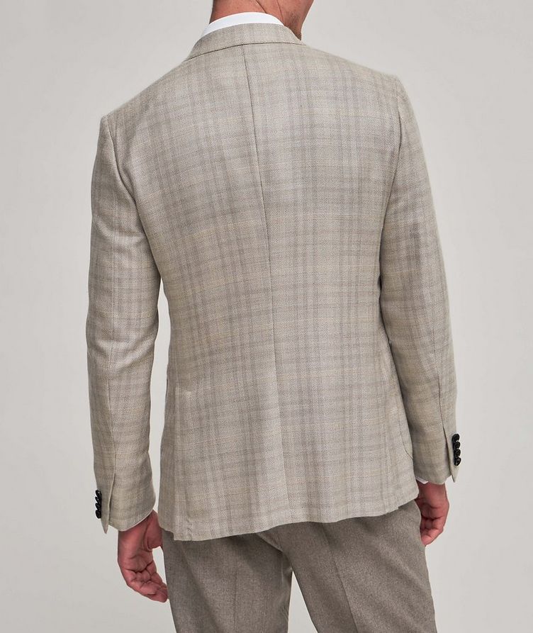 Natural Tonal Check Cashmere-Silk Sport Jacket image 2
