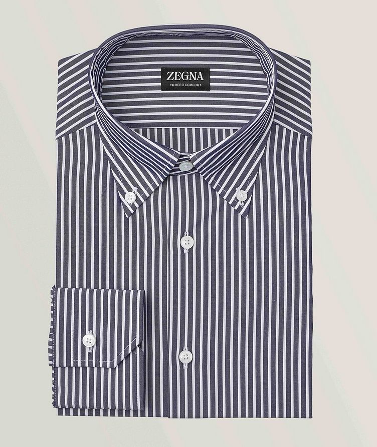 Sartorial Comfort Macro Stripe Trofeo Cotton Dress Shirt image 0