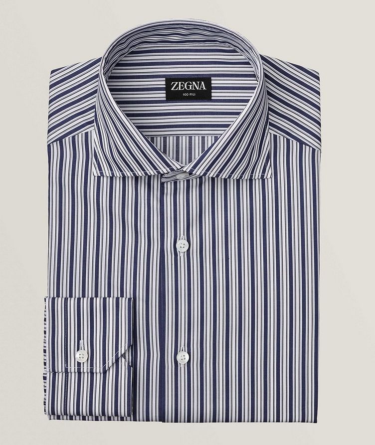 Sartorial Striped 100fili Cotton Dress Shirt image 0