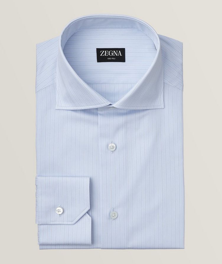 100fili Cotton Micro Stripe Sartorial Dress Shirt image 0