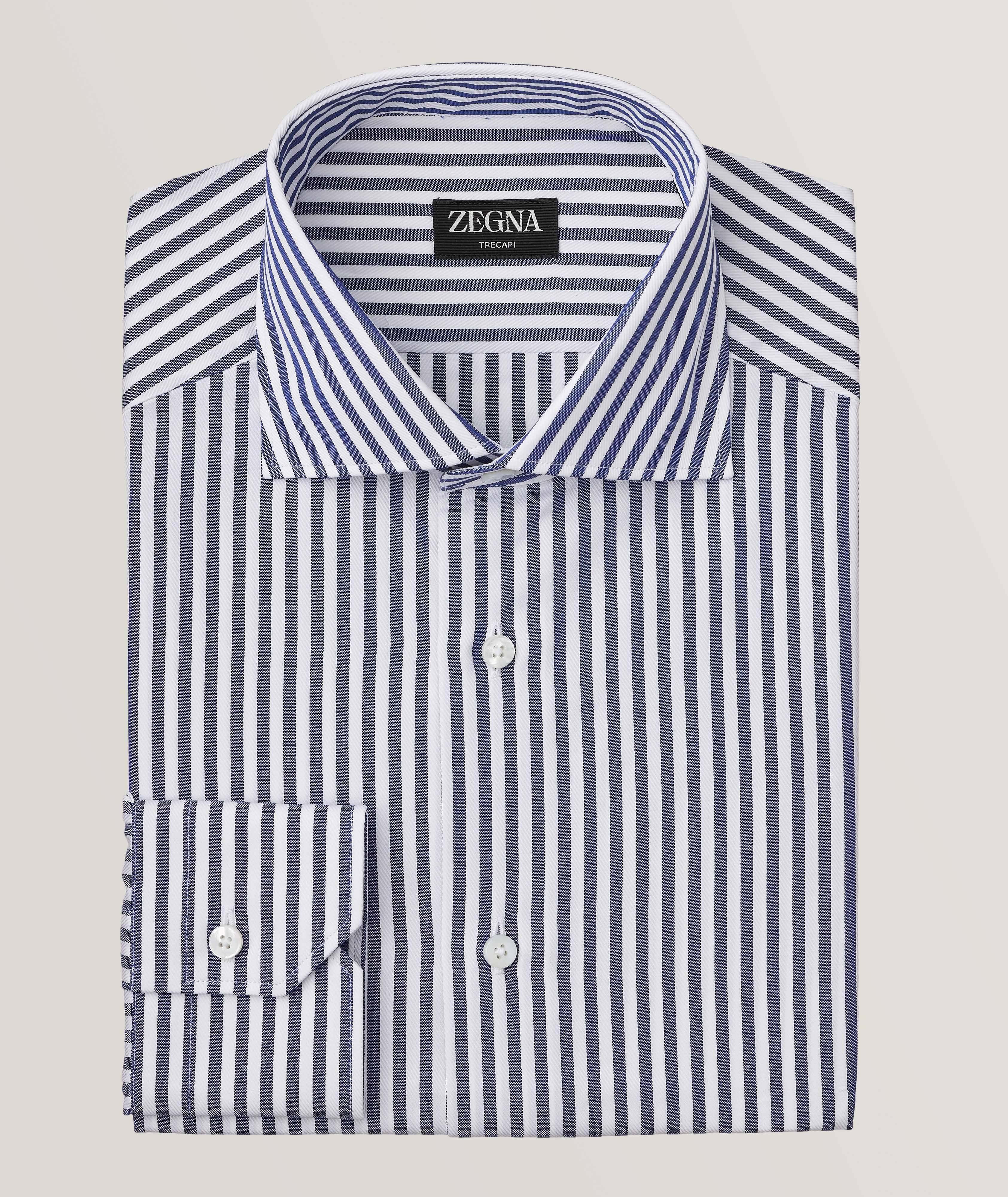 Black and white 2024 striped dress shirt