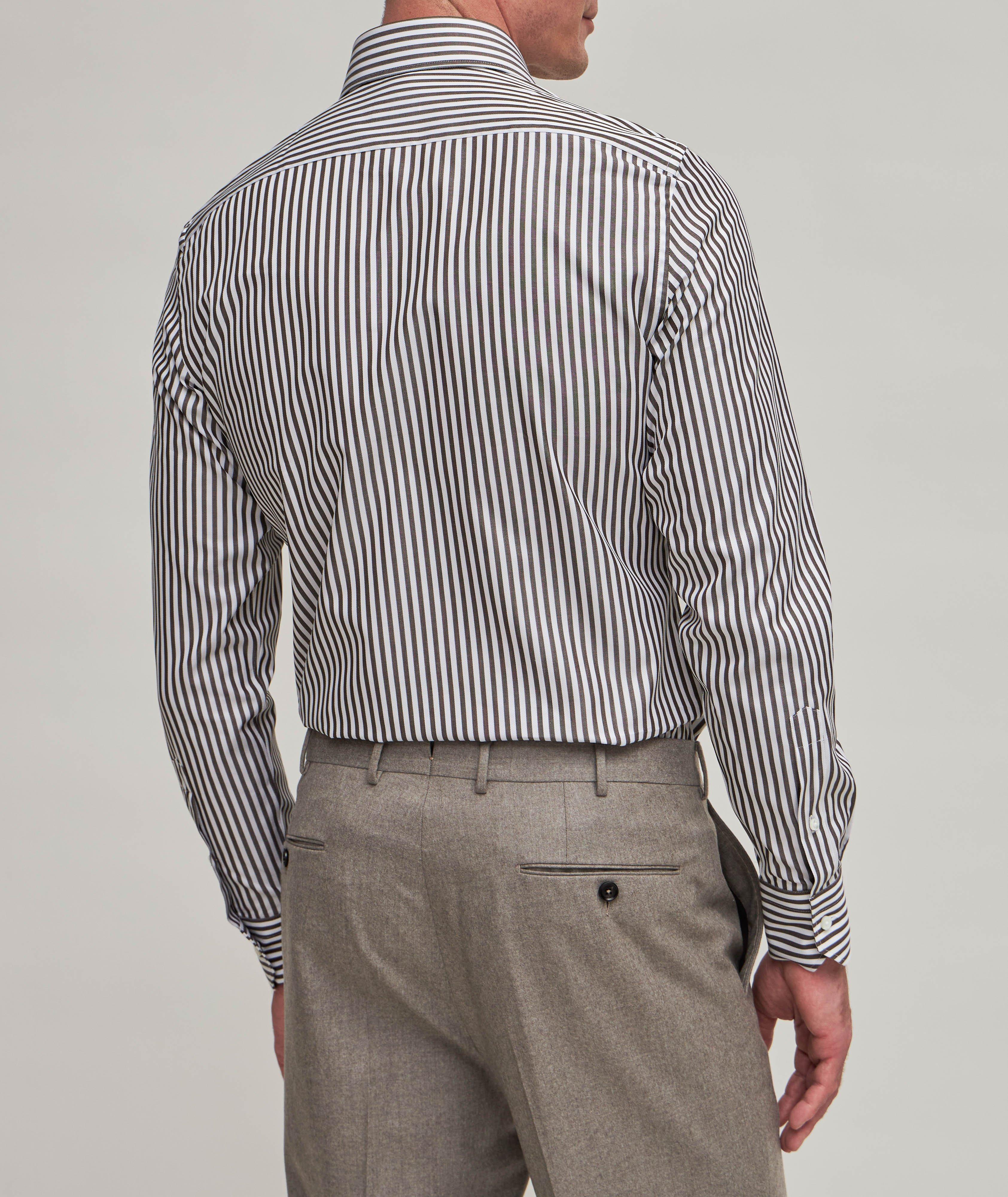 Sartorial Striped Trecapi Cotton Dress Shirt image 2