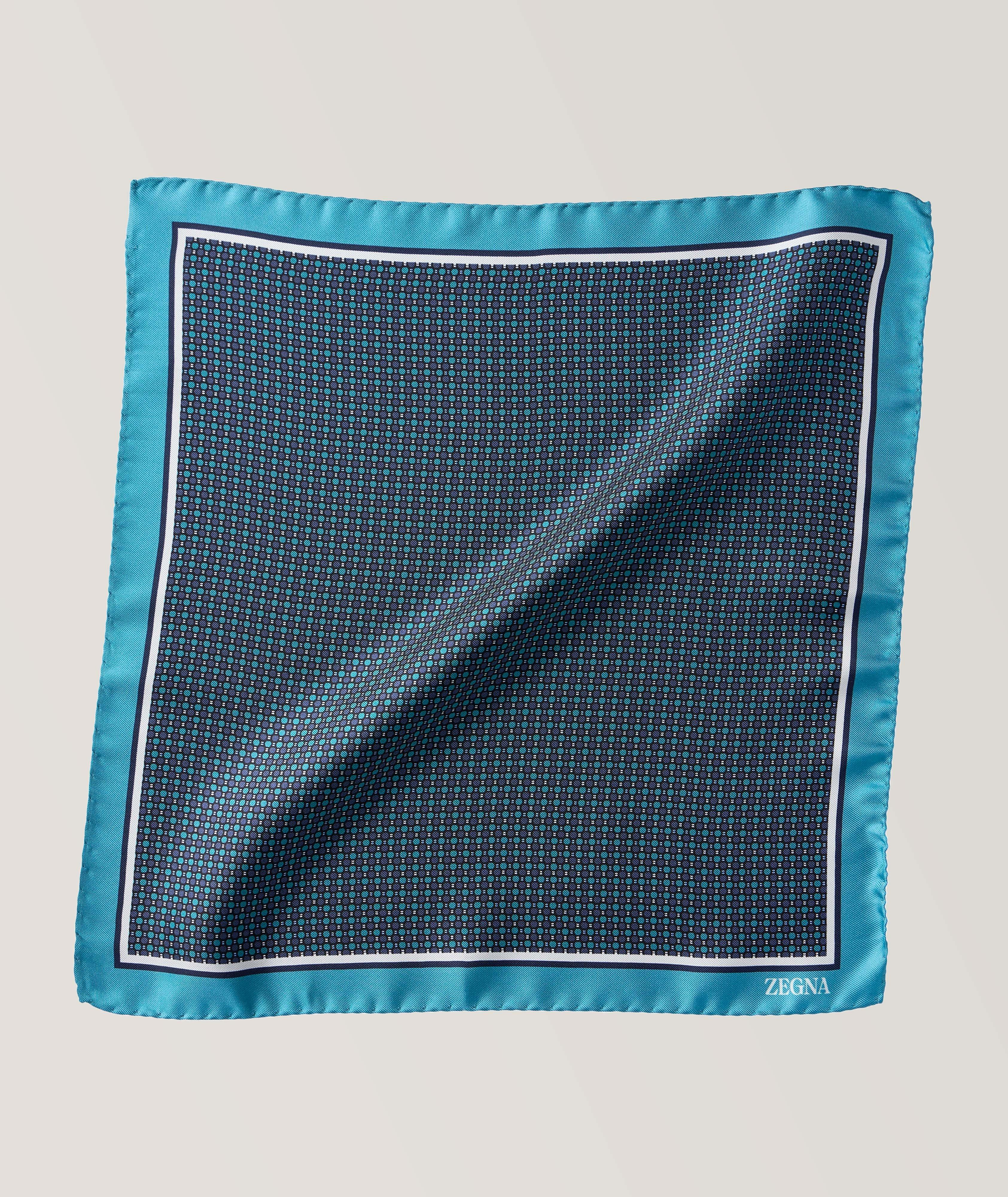 Quadri Colorati Geometric Silk Pocket Square image 0