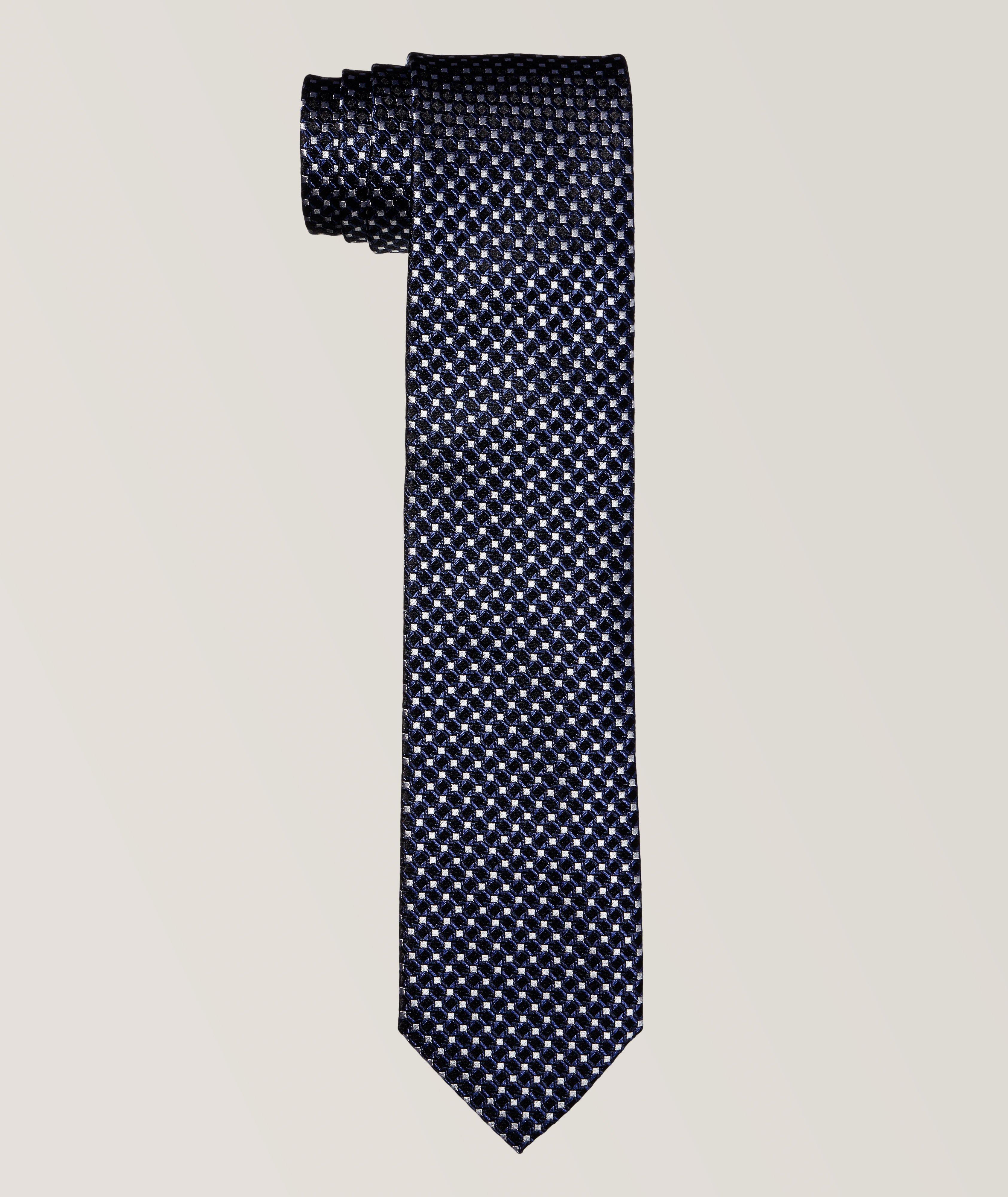 Cravate en soie à motif fantaisiste image 0