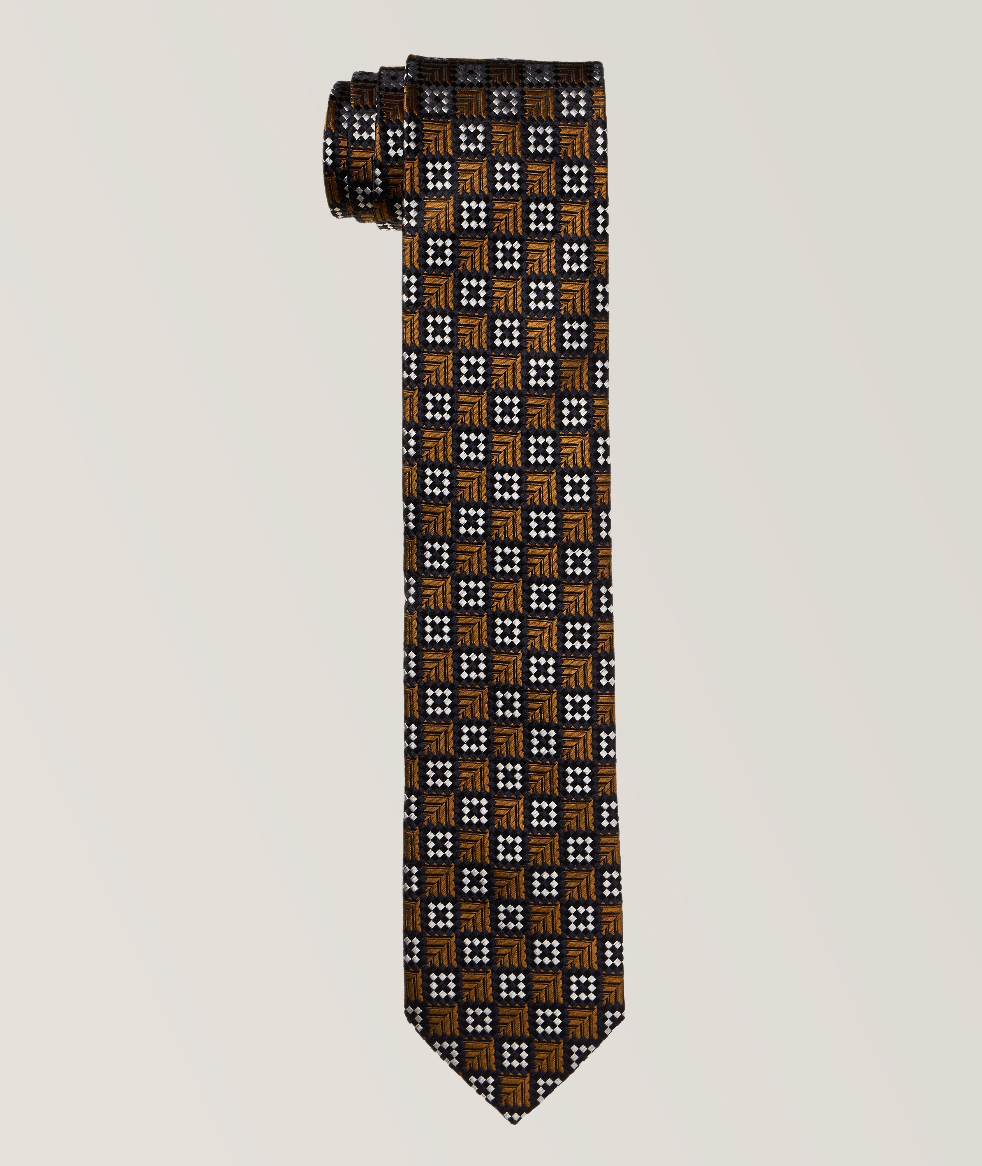 Cravate en soie à motif image 0