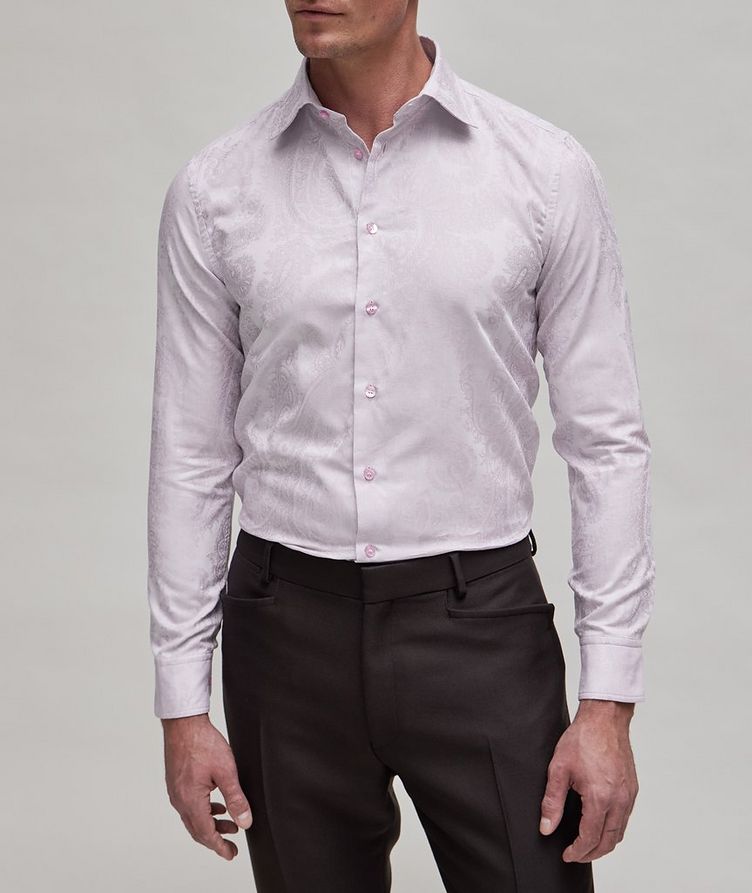 Slim-Fit Tonal Paisley Cotton Sport Shirt image 1