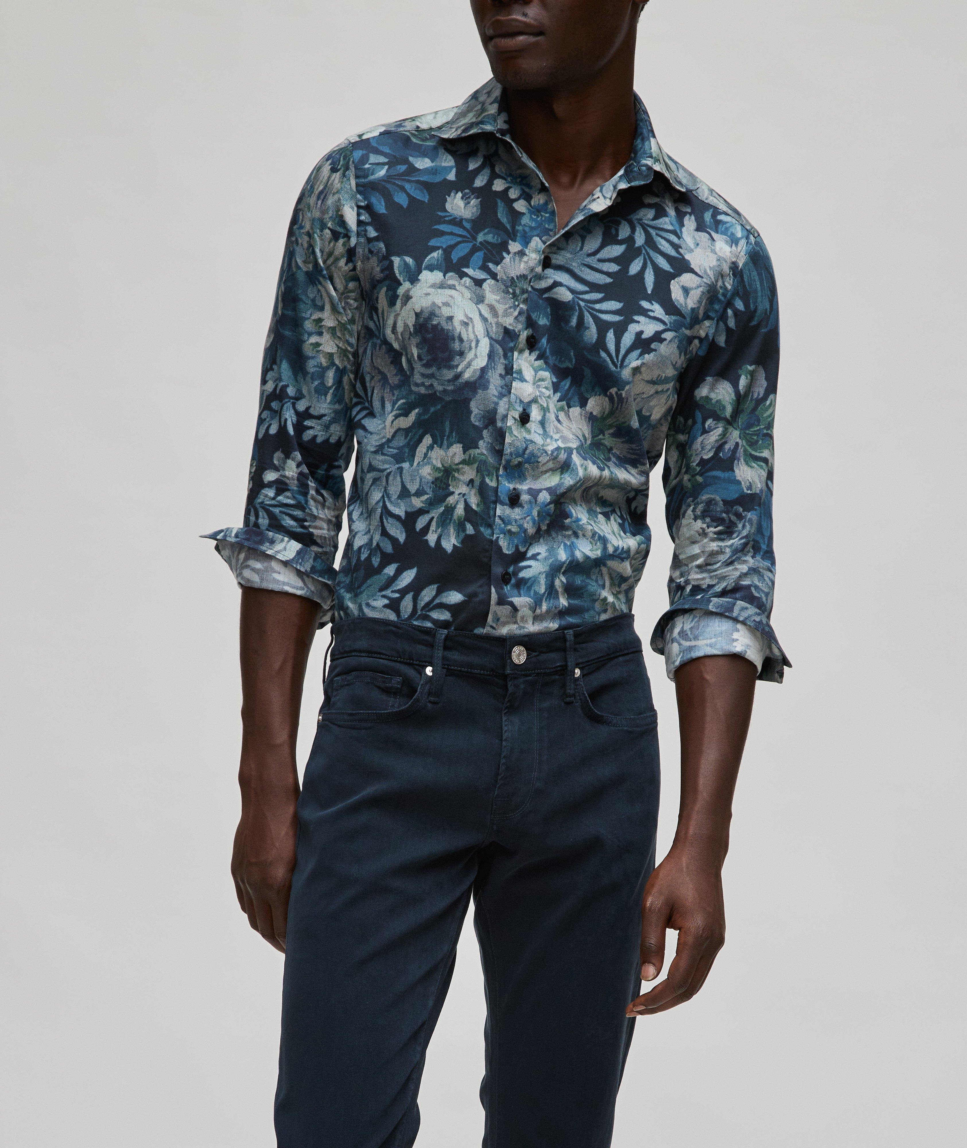 Chemise décontractée en coton à motif floral image 1