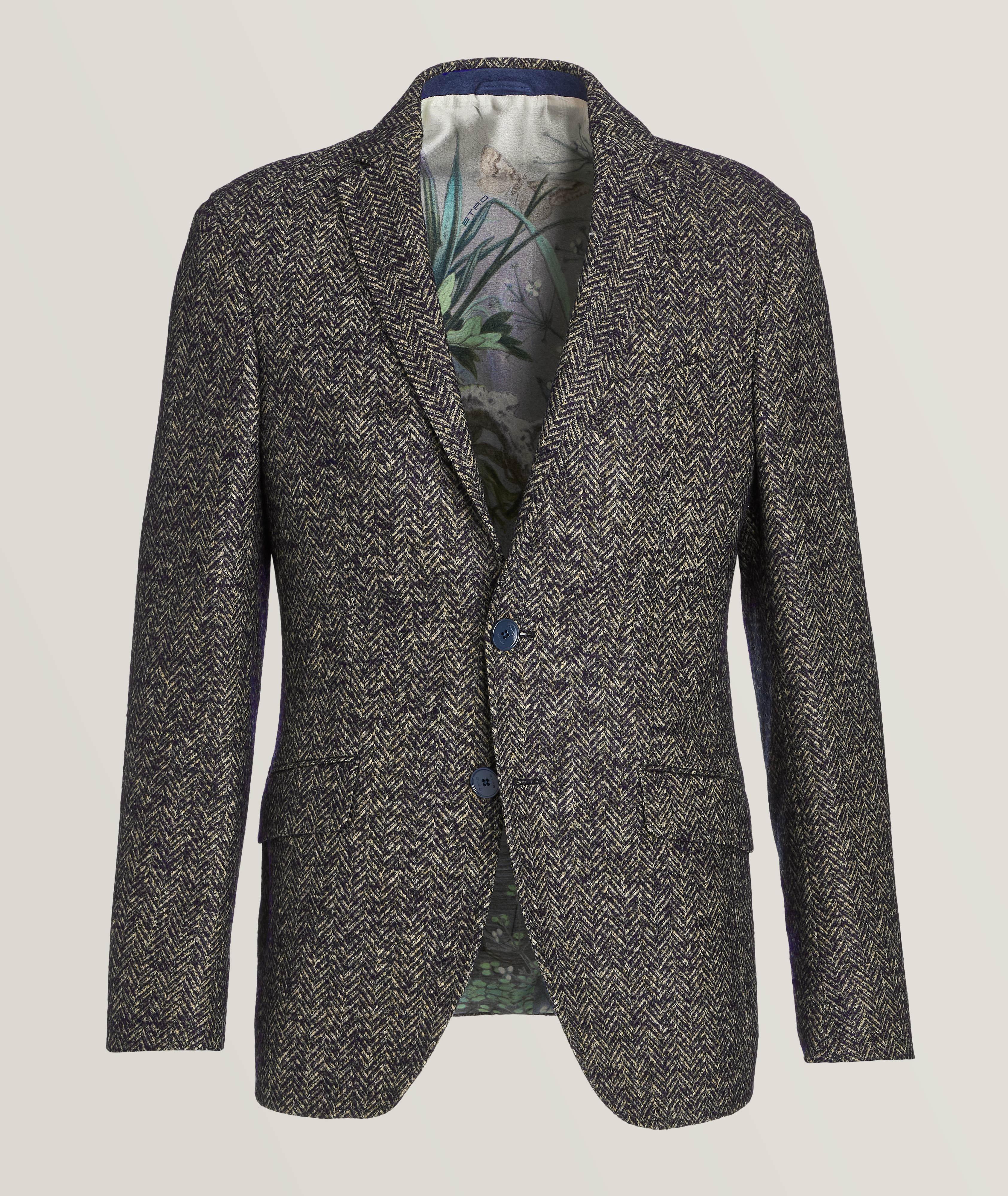 Chevron Wool-Cotton Blend Sport Jacket  image 0