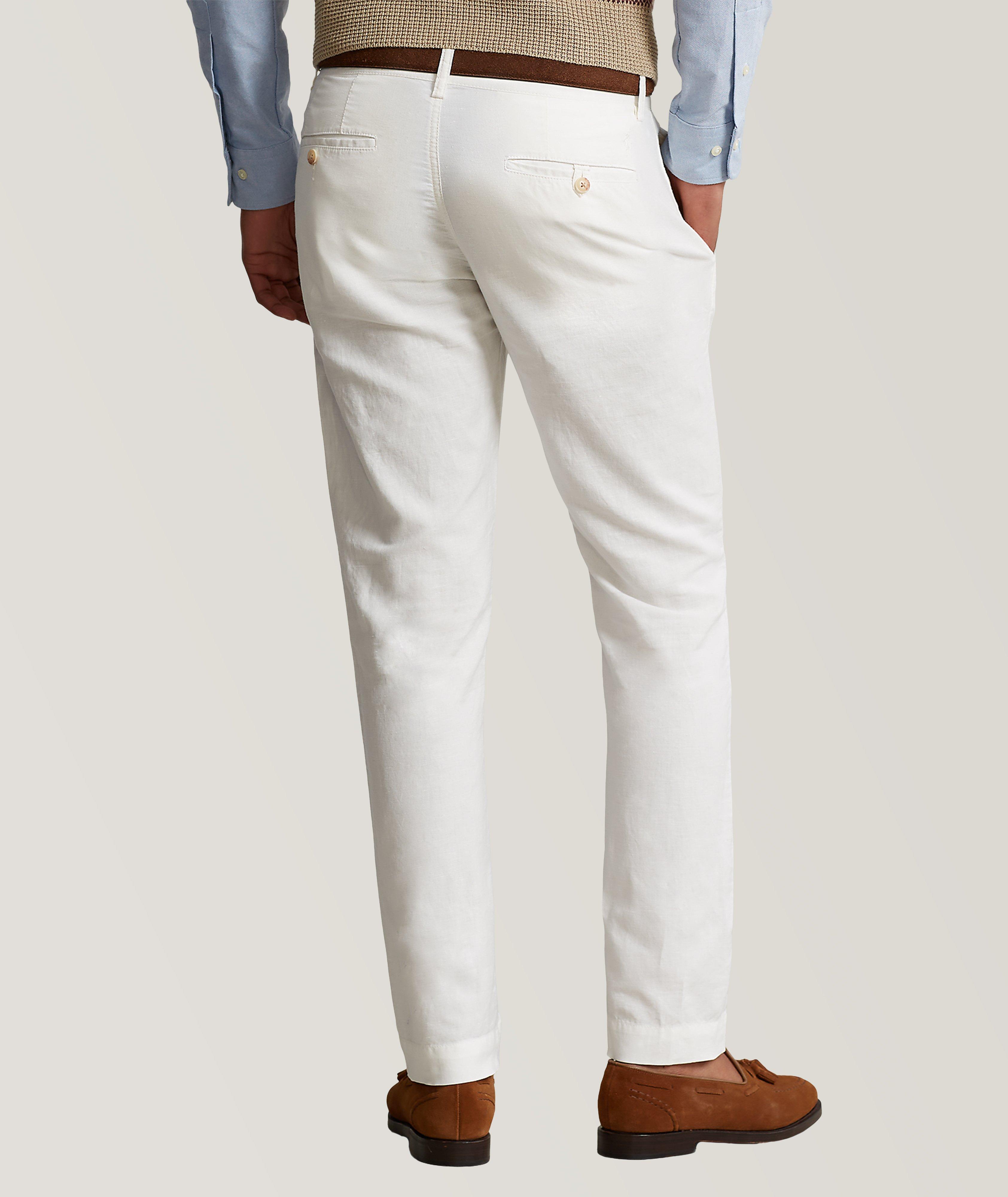 Straight-Fit Linen-Cotton Chino Pants image 2