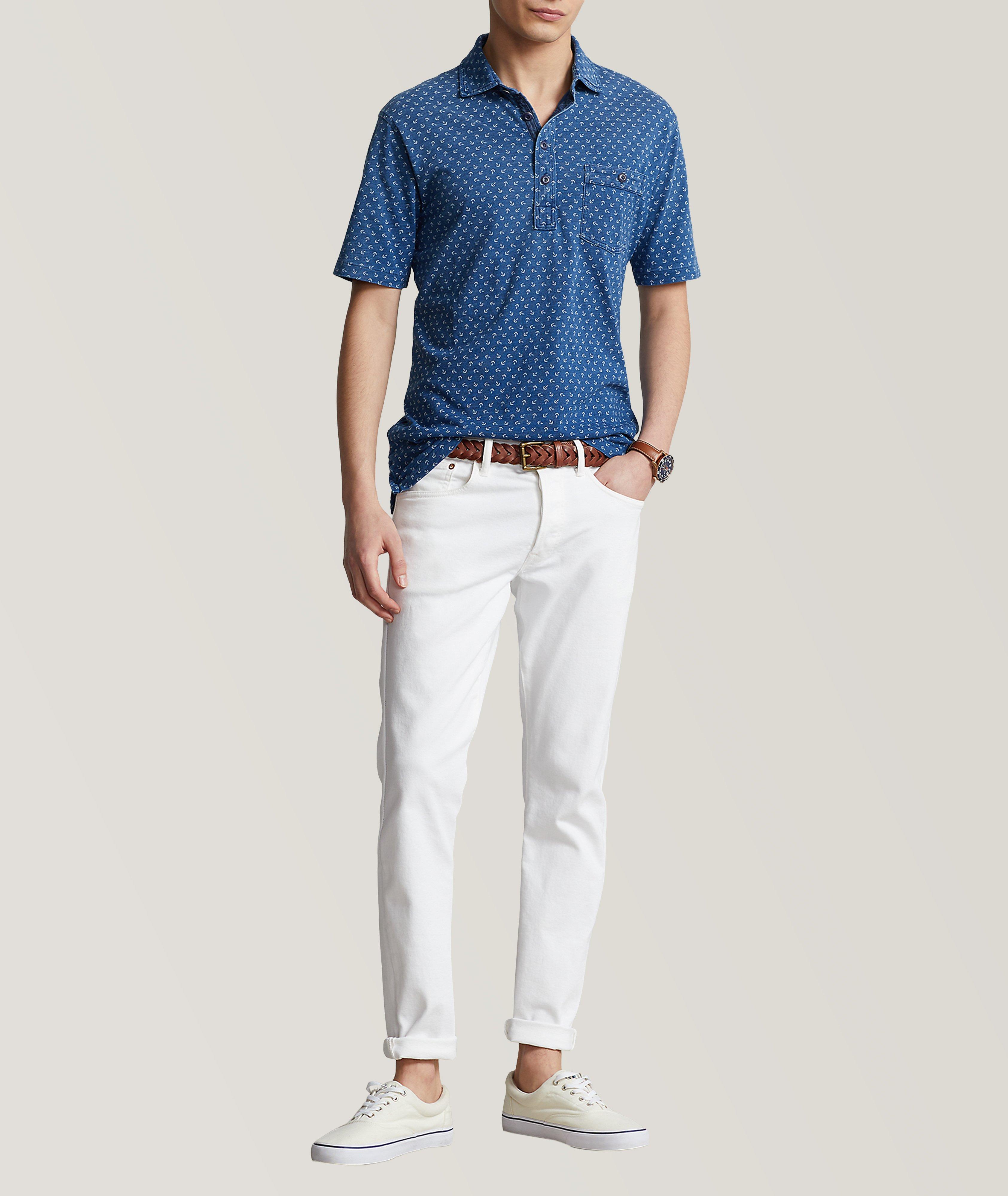 Anchor Pattern Jersey Cotton Polo image 3