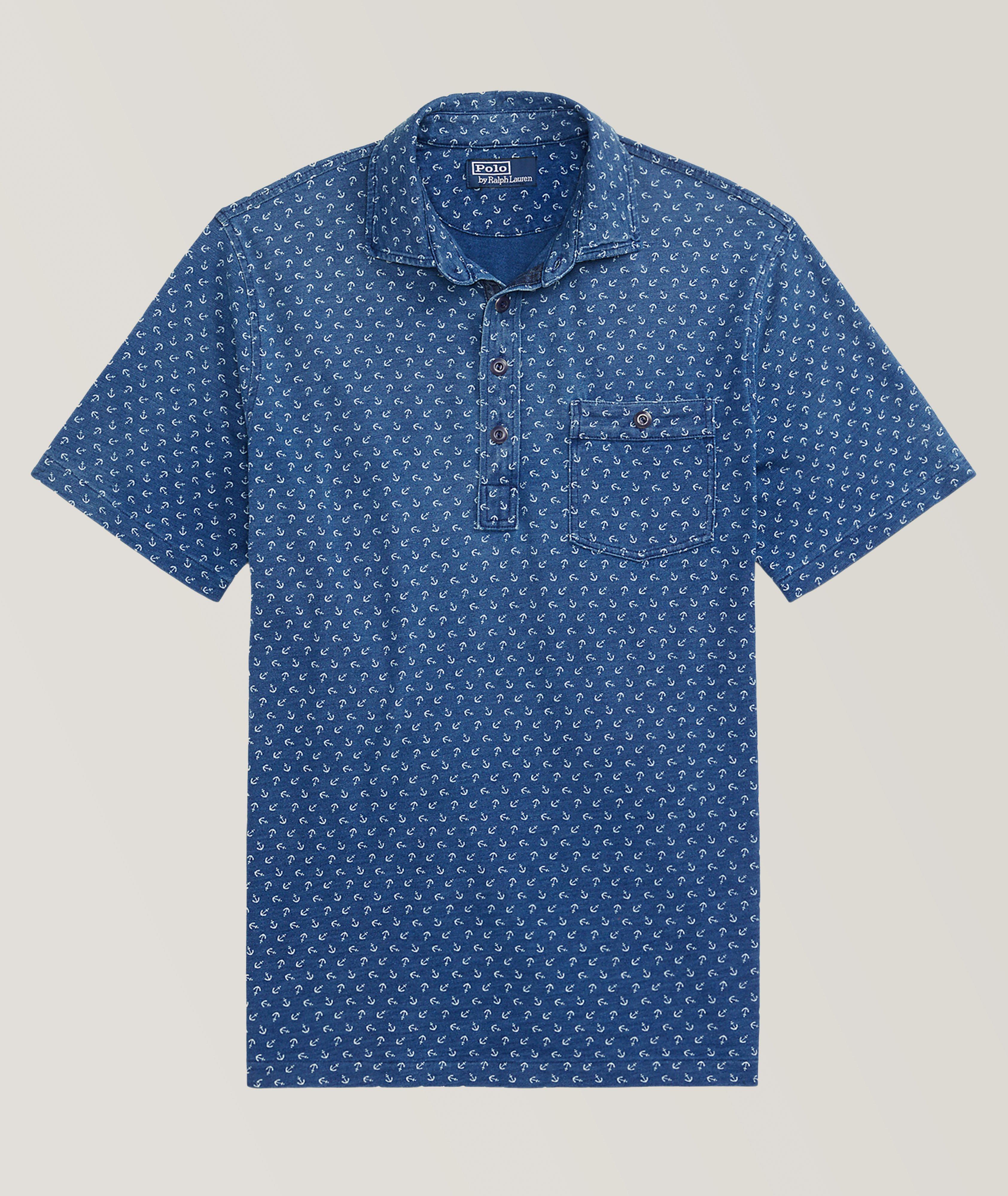 Anchor Pattern Jersey Cotton Polo image 0