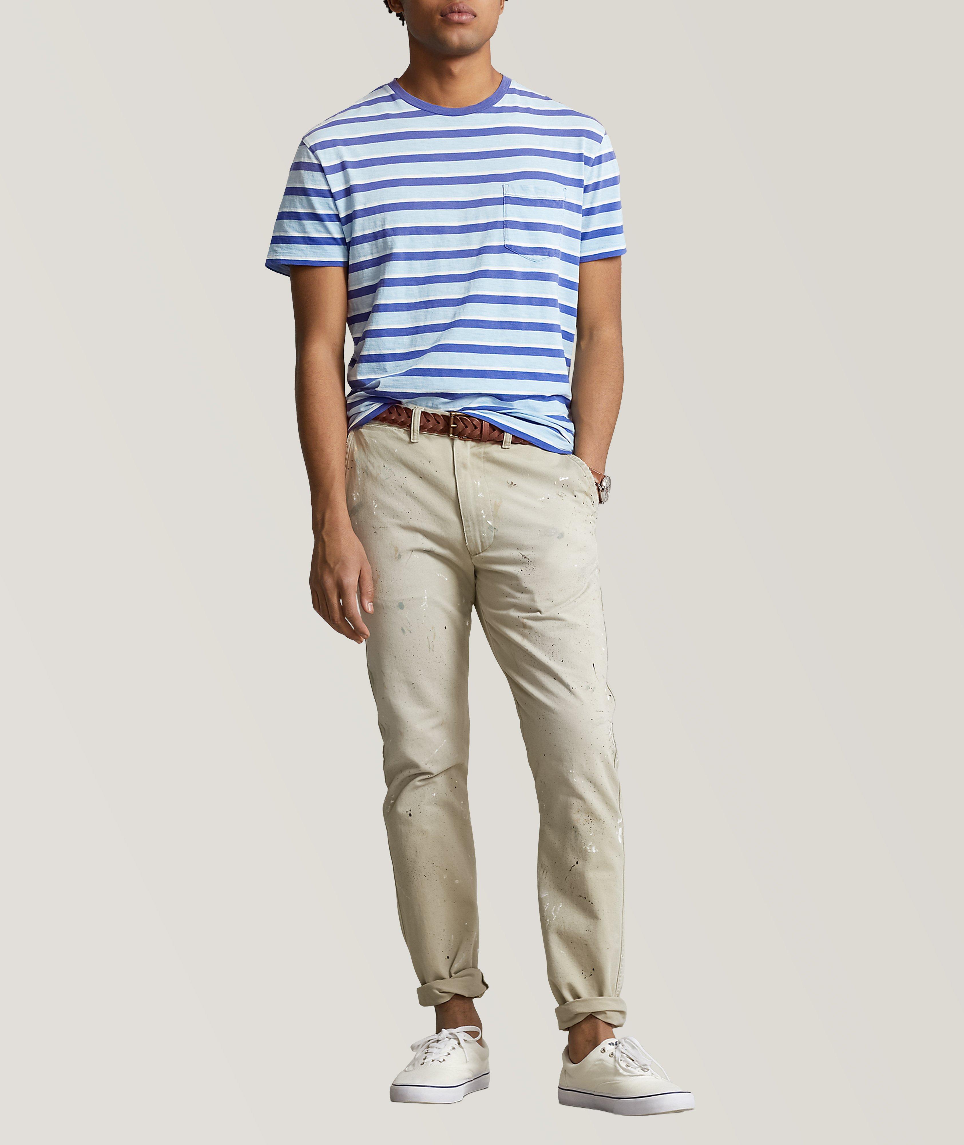 Striped Pattern Jersey Cotton T-Shirt image 3