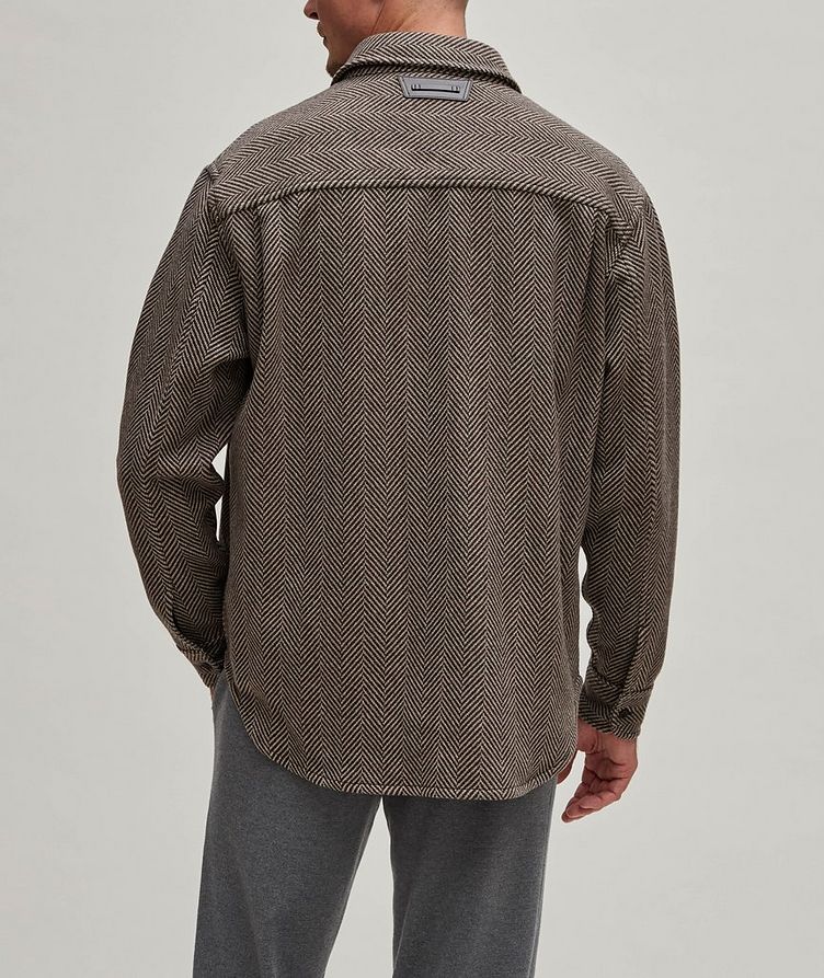 Herringbone Weave Cashmere-Blend Overshirt image 2