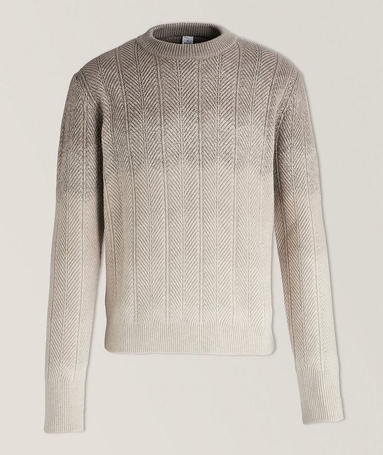 Gradient Herringbone Knit Cashmere Sweater image 0