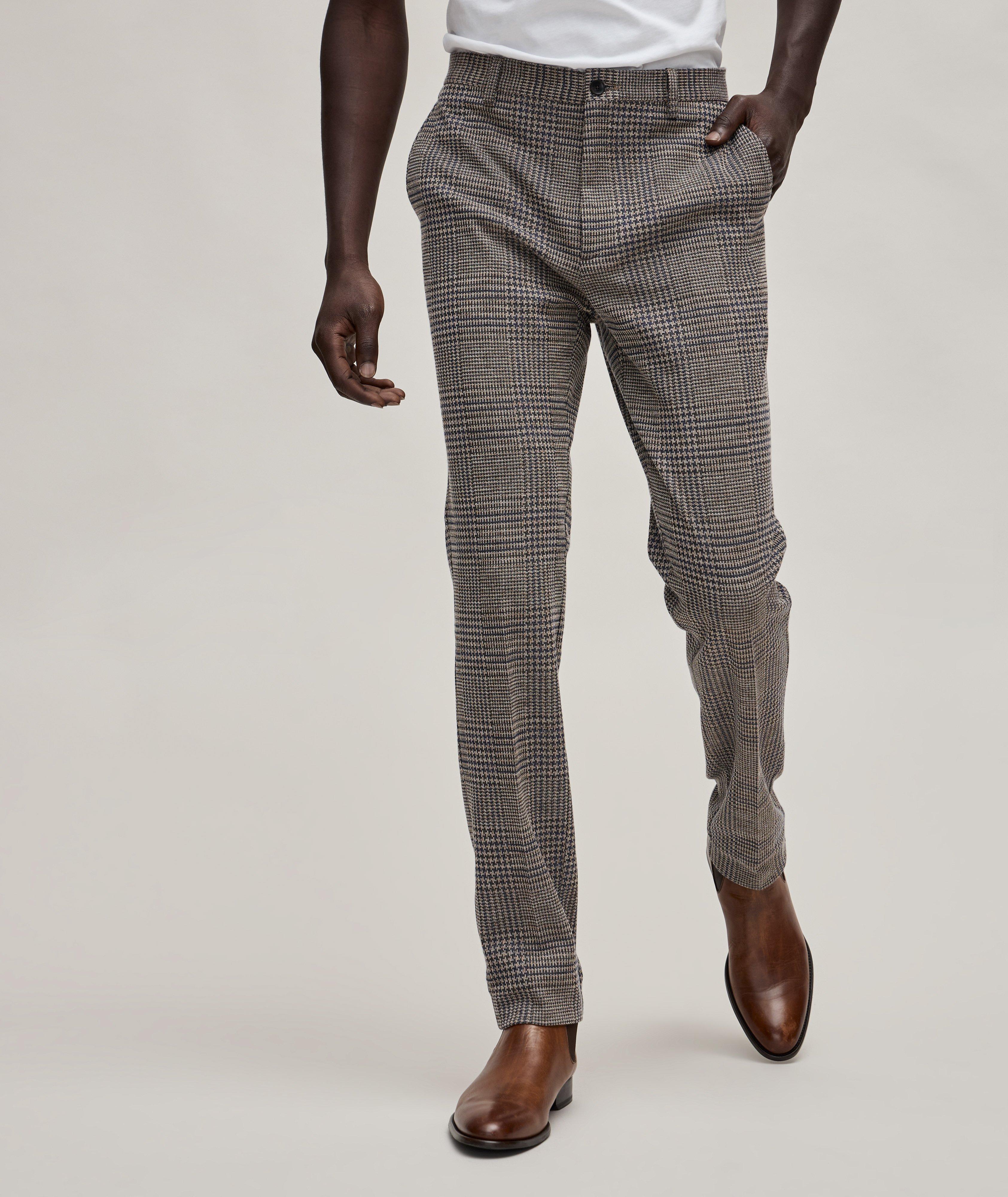 Slim-Fit Checked Virgin Wool-Blend Trousers image 2