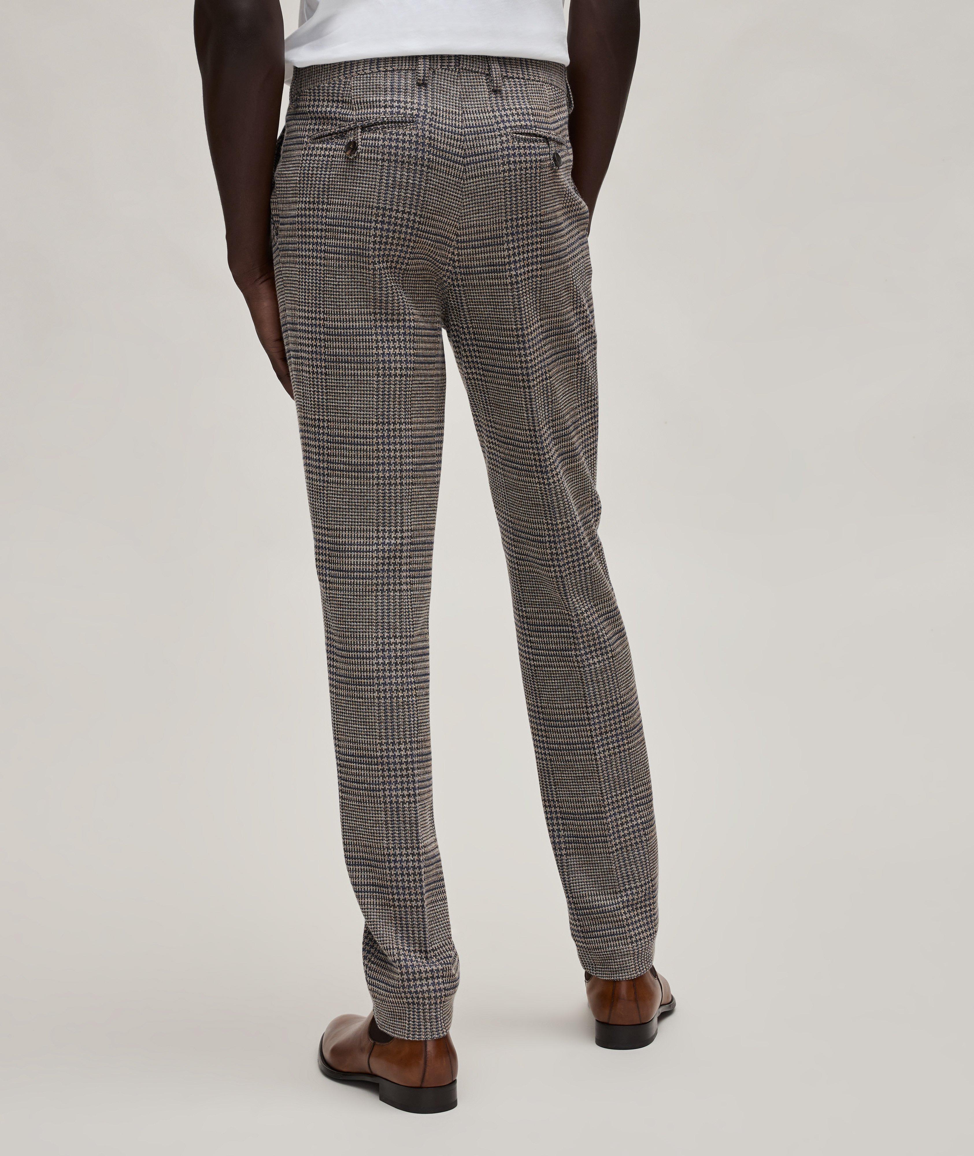 Slim-Fit Checked Virgin Wool-Blend Trousers image 3