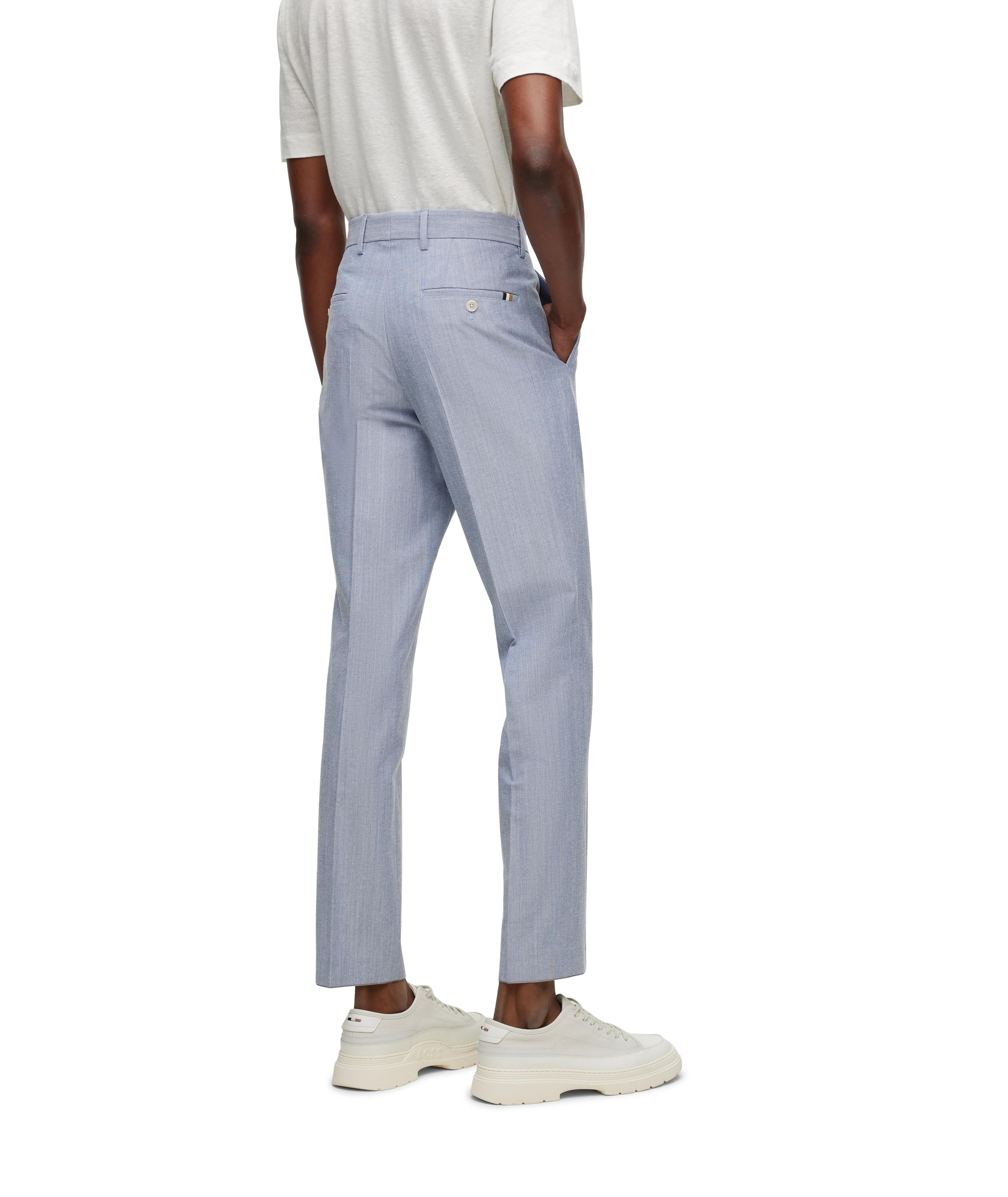 Pantalon de soirée en mélange de coton à petit motif image 3