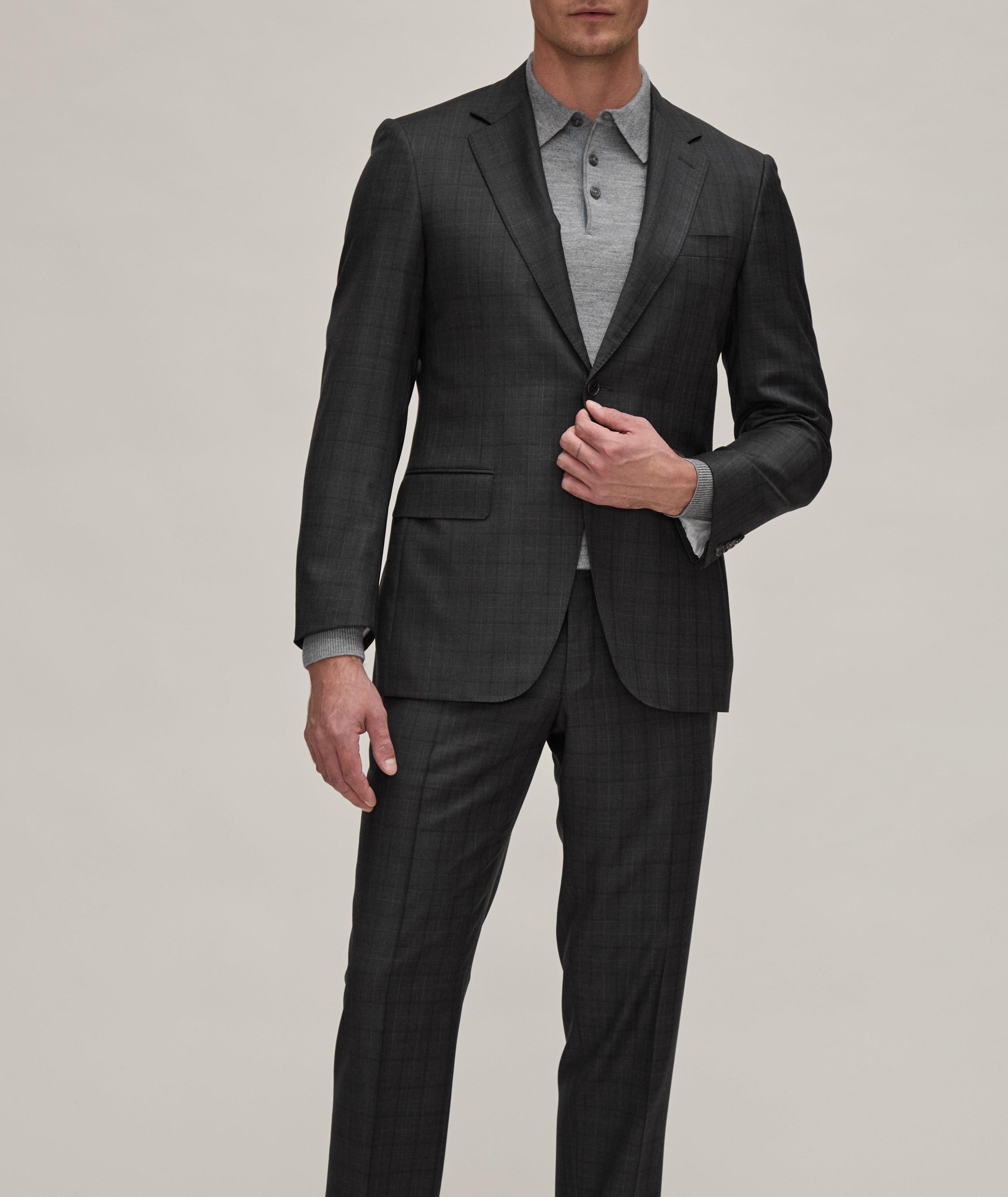 Contemporary Line Check Wool Suit image 1