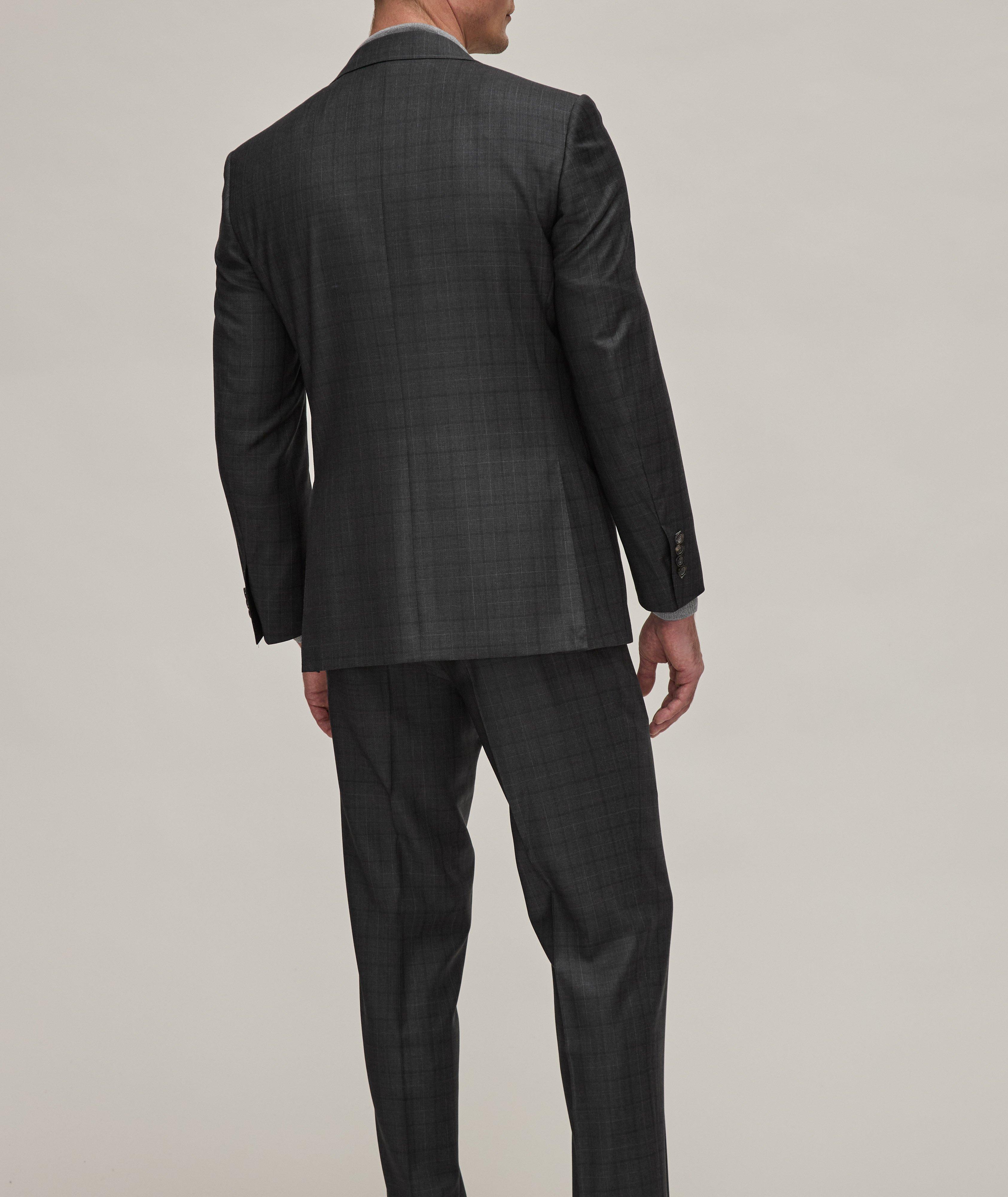 Contemporary Line Check Wool Suit image 2