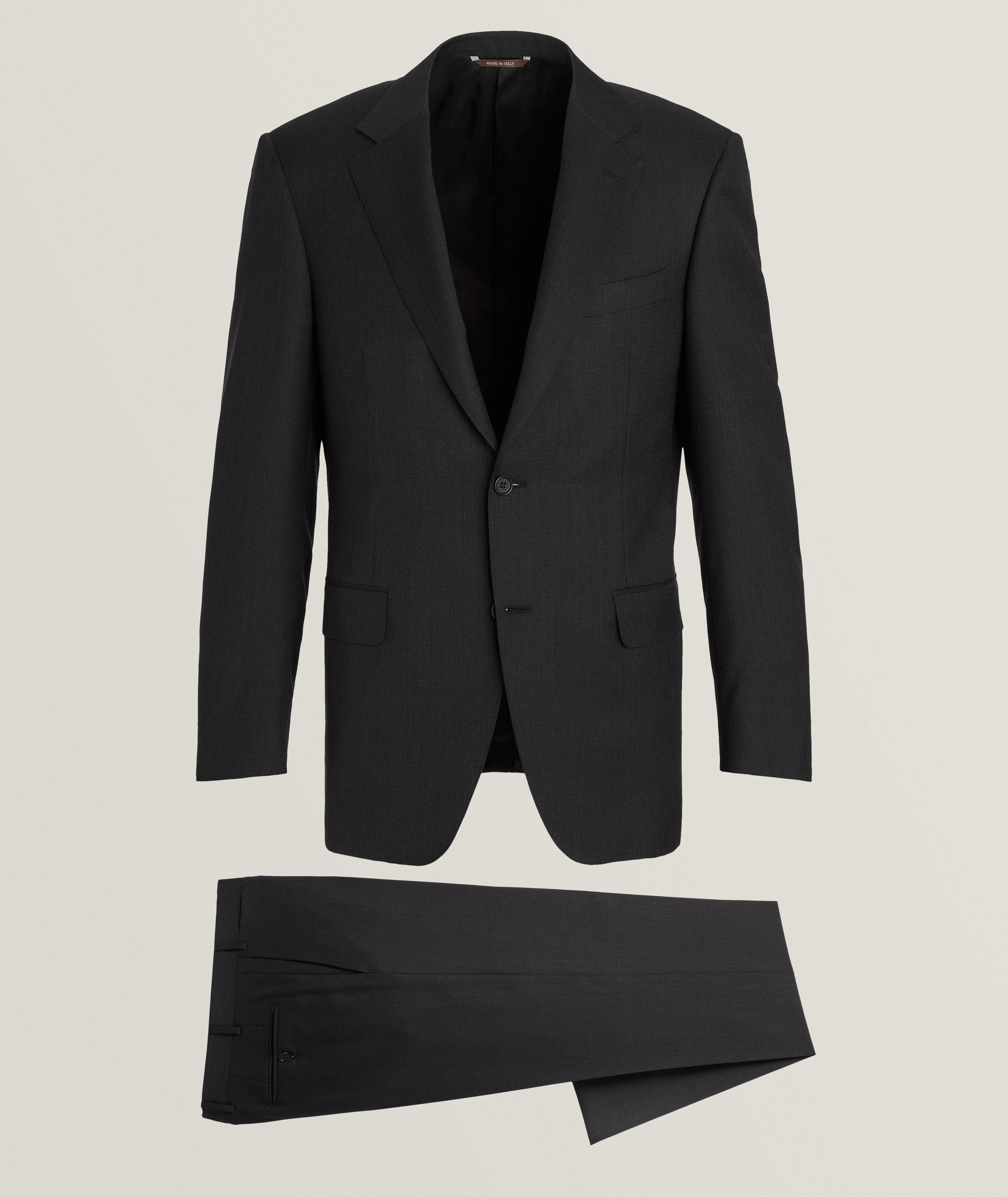 Contemporary Line Textured Wool Suit image 0