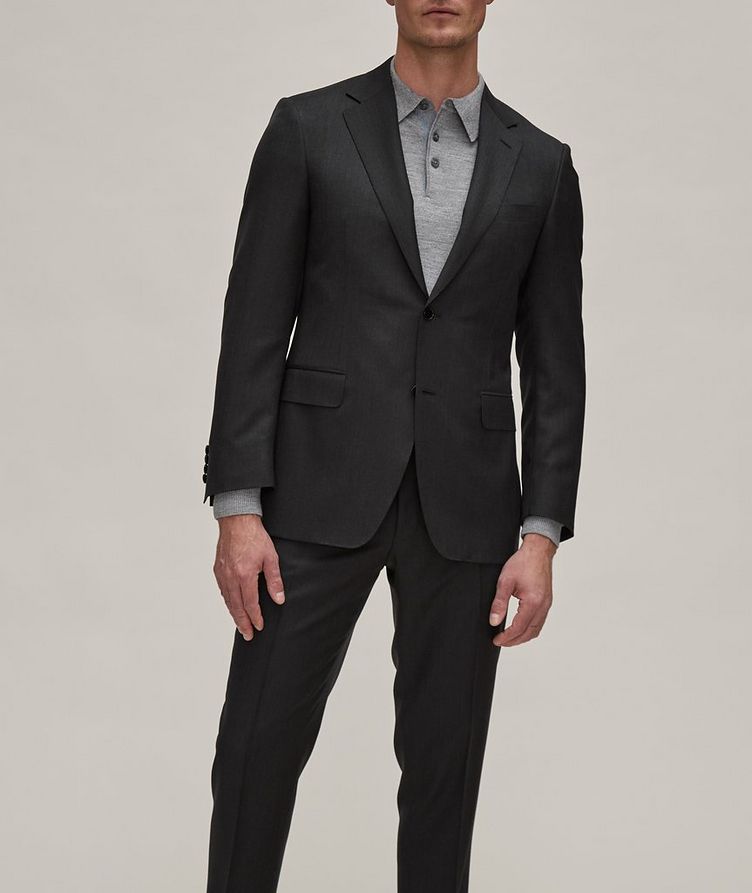 Contemporary Line Textured Wool Suit image 1